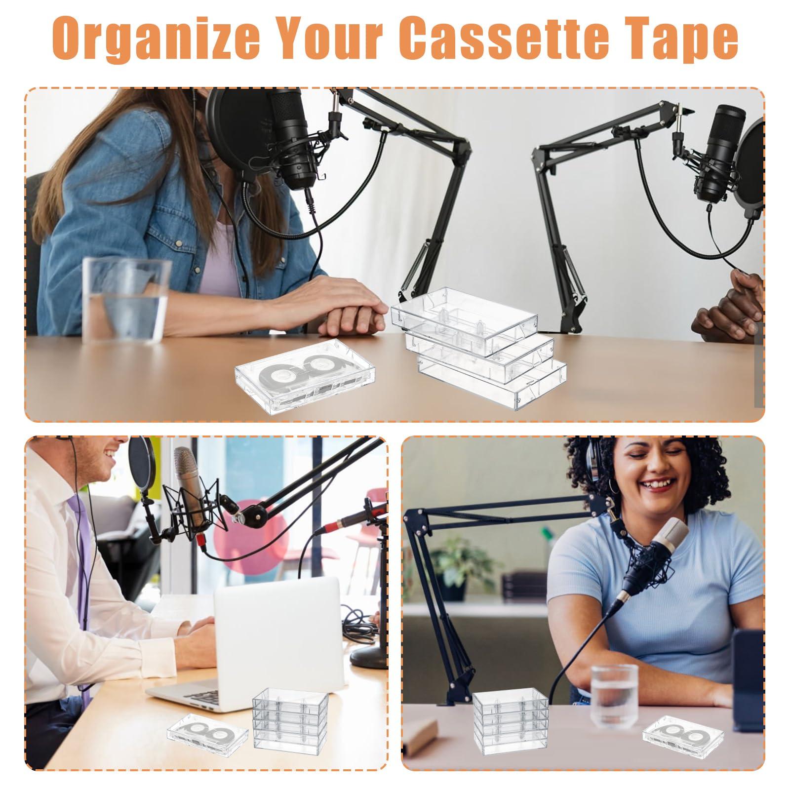 25 Pcs Audio Cassette Storage Cases - Clear Plastic Cassette Tape Cases, Classic Style Boxes Cassette | Replace Lost & Damaged Cases | Perfect as Cassette Tape Storage(4.3" L x2.8 W x0.6 H) - Image 6