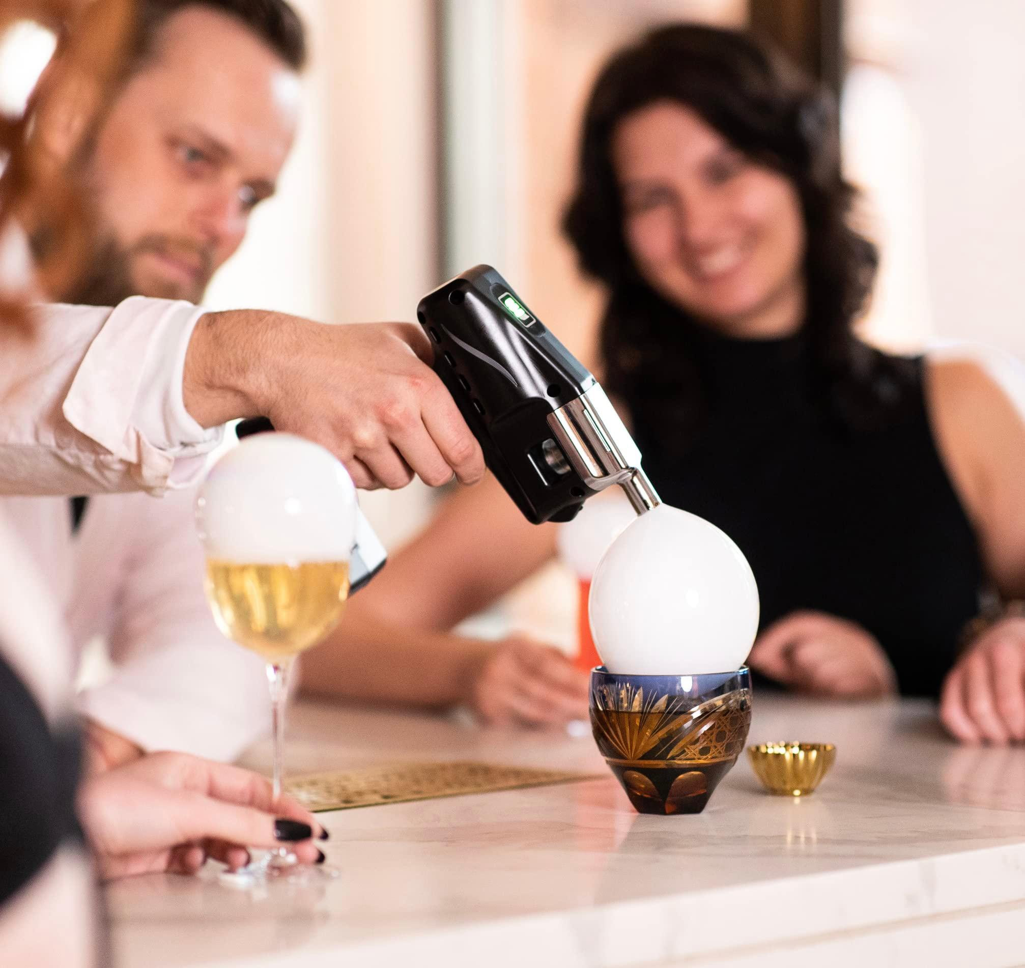 Flavour Blaster Cocktail Bubble & Smoke Gun Kit | Smoking Cocktail Machine, Edible Bubbles & Aroma | Smoke Bubble Gun for Elevating Drinks & Food with Flavor-Rich Clouds | Cocktail Gift Sets | Black - Image 8