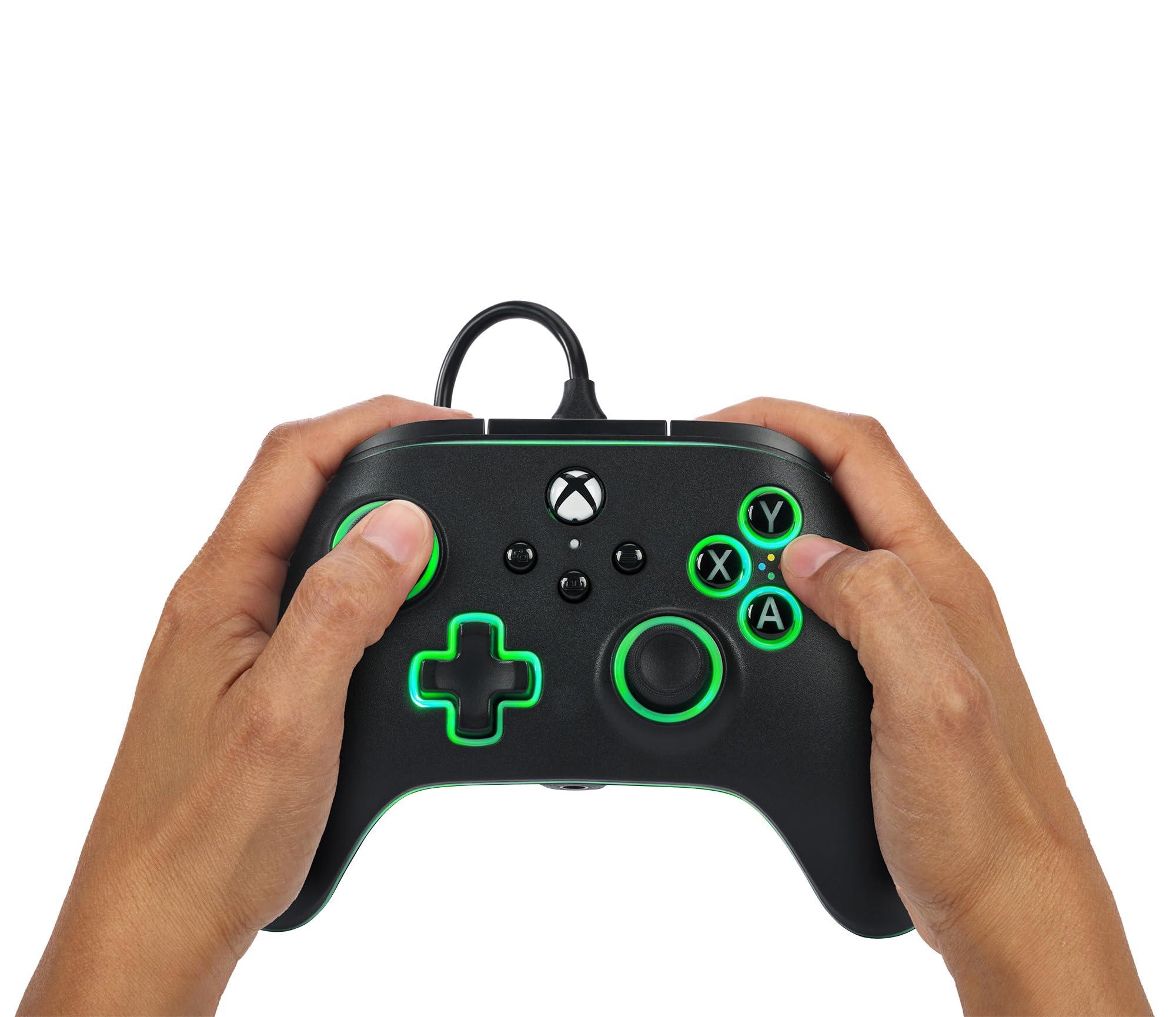PowerA Advantage Wired Controller for Xbox Series X|S with Lumectra - Black, gamepad, wired video game controller, gaming controller, works with Xbox One and Windows 10/11, officially licensed - Image 2