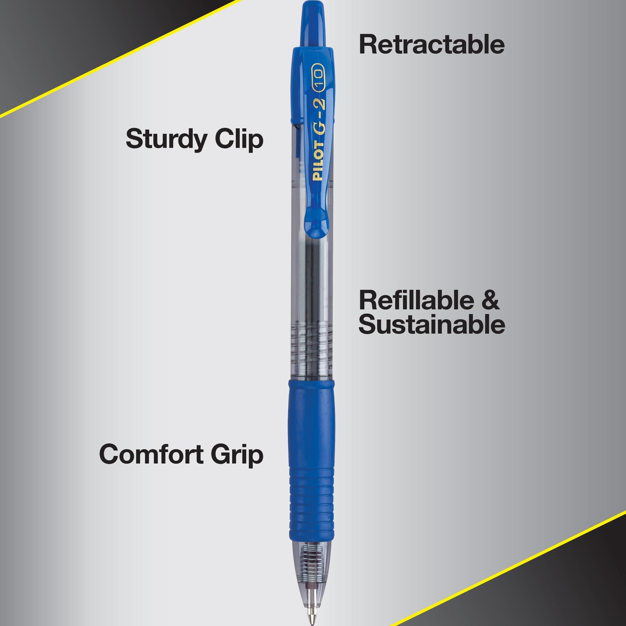 PILOT G2 Premium Gel Roller Pen, Retractable and Refillable, Bold Point 1 mm, Blue Ink, 36 Count - Image 4