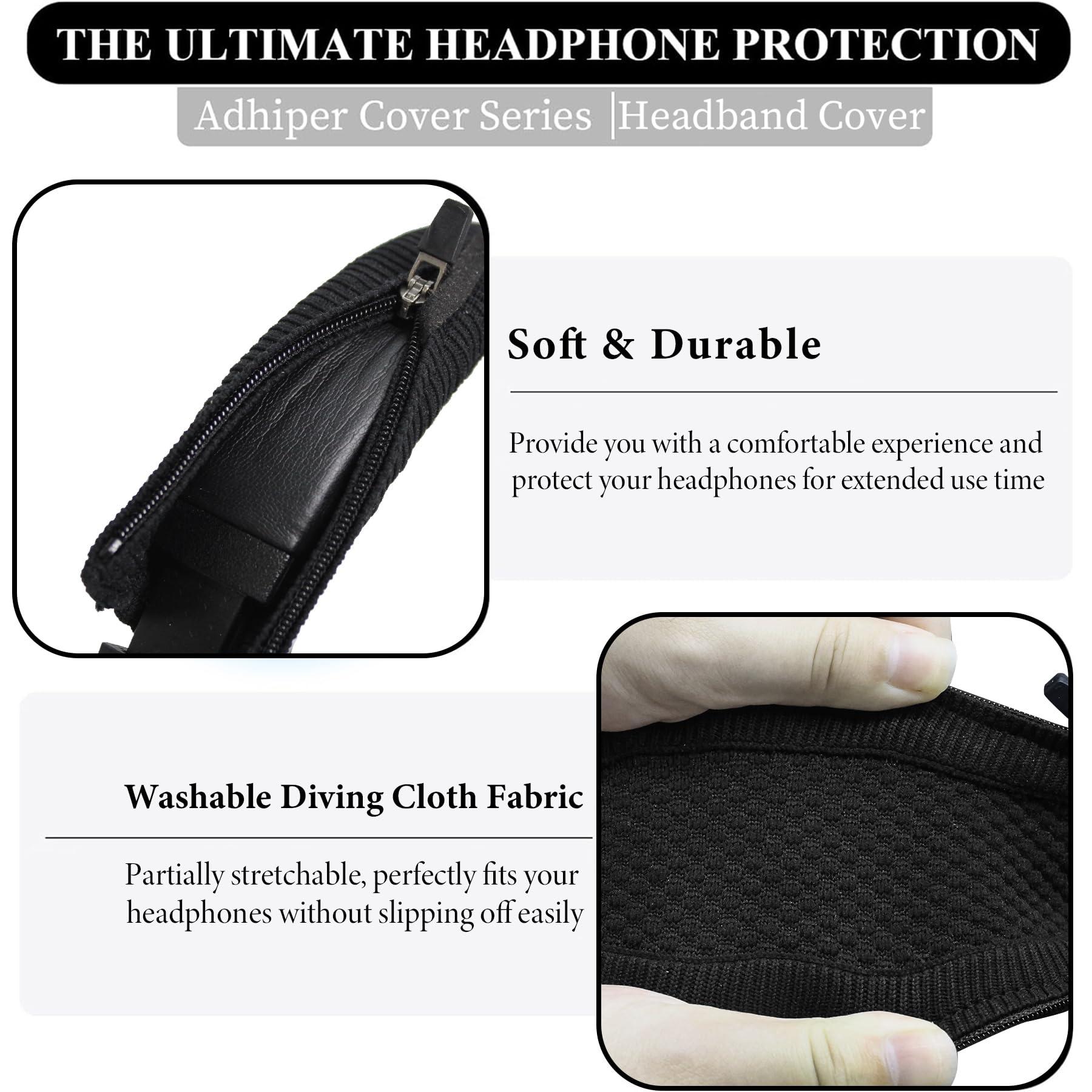 Adhiper Headband Cover for Sony WH-1000XM6 Audio Technica M50X, M40X, M Series & Alpha & HyperX Cloud, Cloud 1/2/3/Pro Series & Corsair Virtuoso XT, SE, Headband Cover for ATH Beats Bose Sennheiser - Image 6