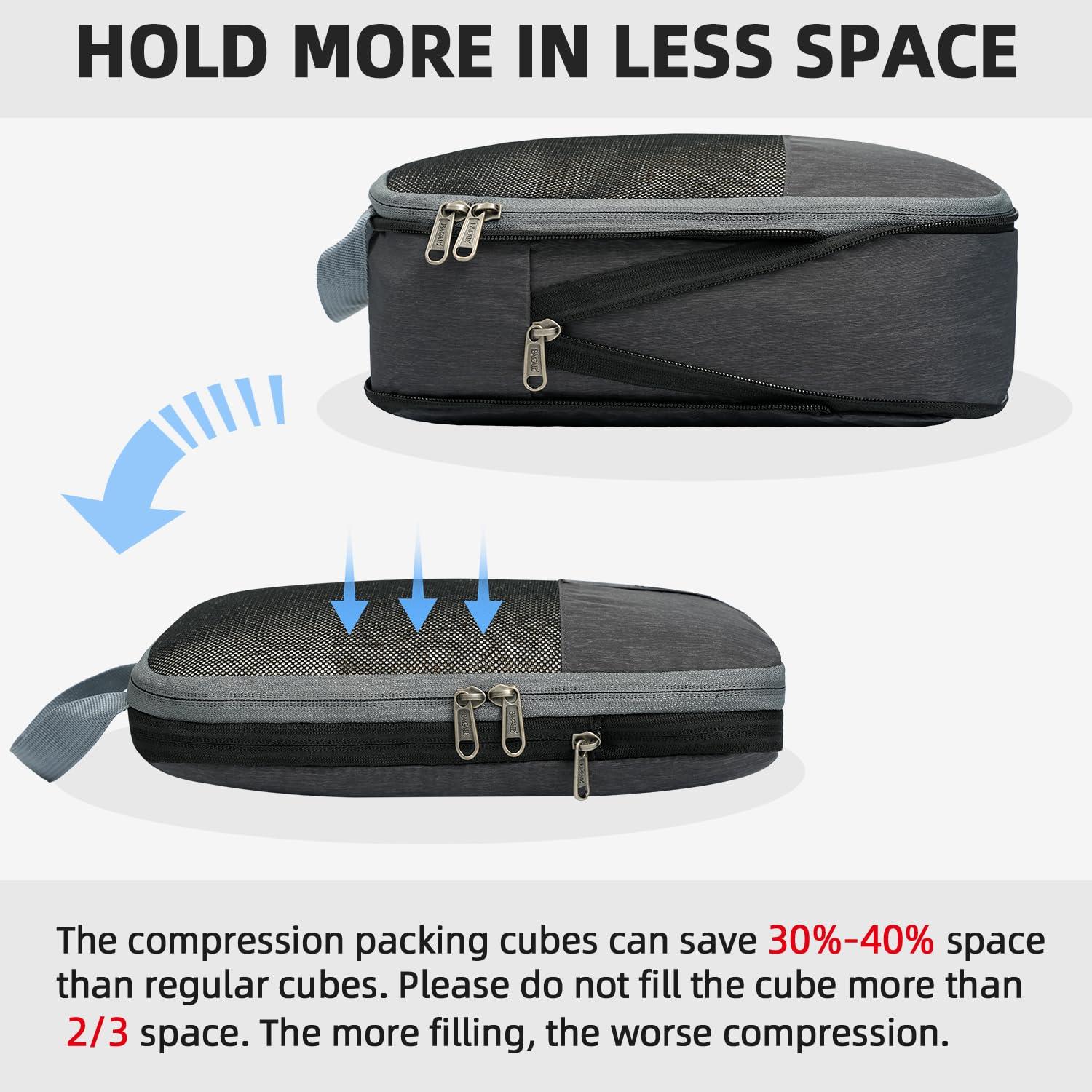 BAGAIL 4 Set/6 Set Compression Packing Cubes for Travel, Compressible Packing Organizers Travel Accessories for Luggage Suitcase - Image 6
