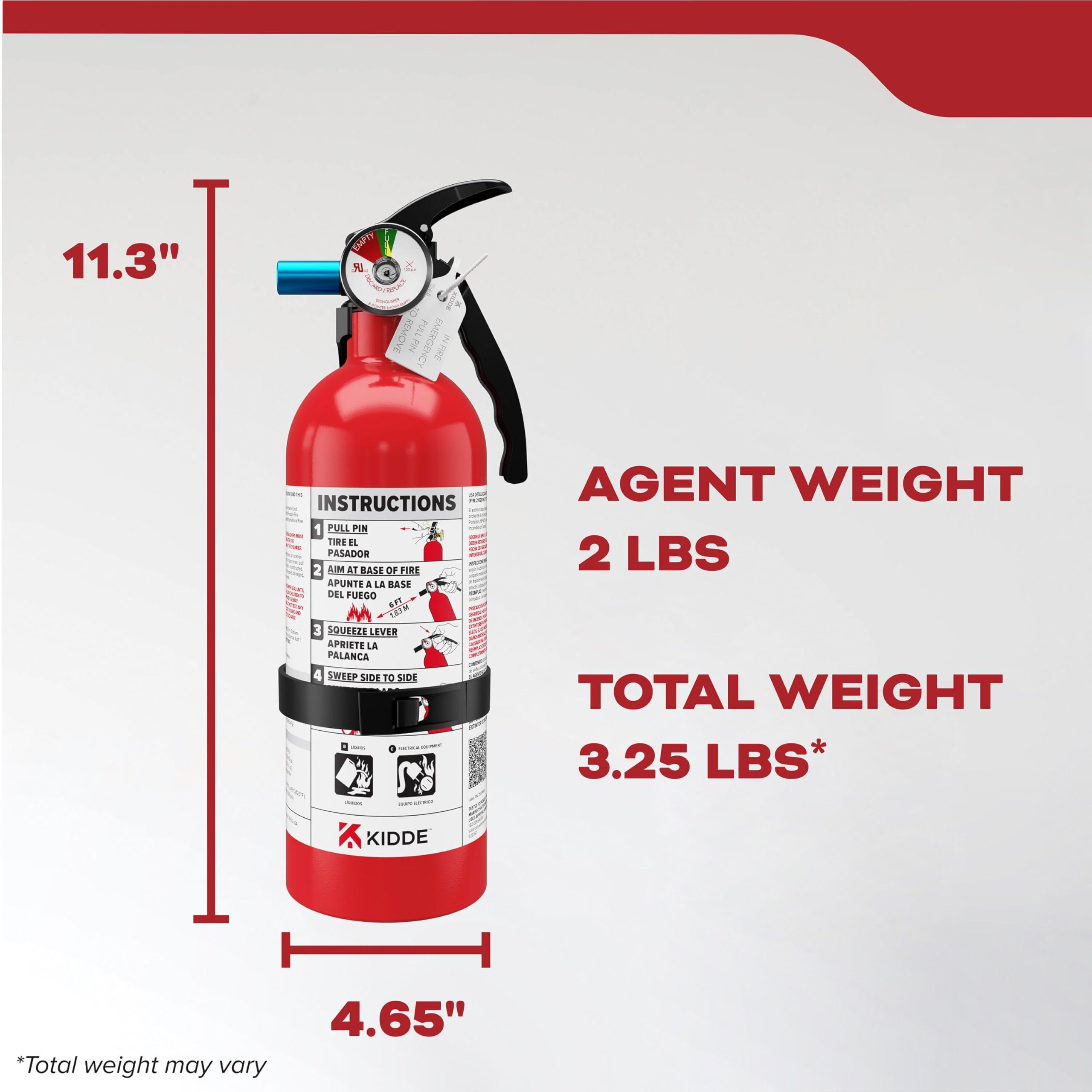 Kidde Basic Fire Extinguisher for Home, Office, Residential, Single-Use, 5BC - Image 2