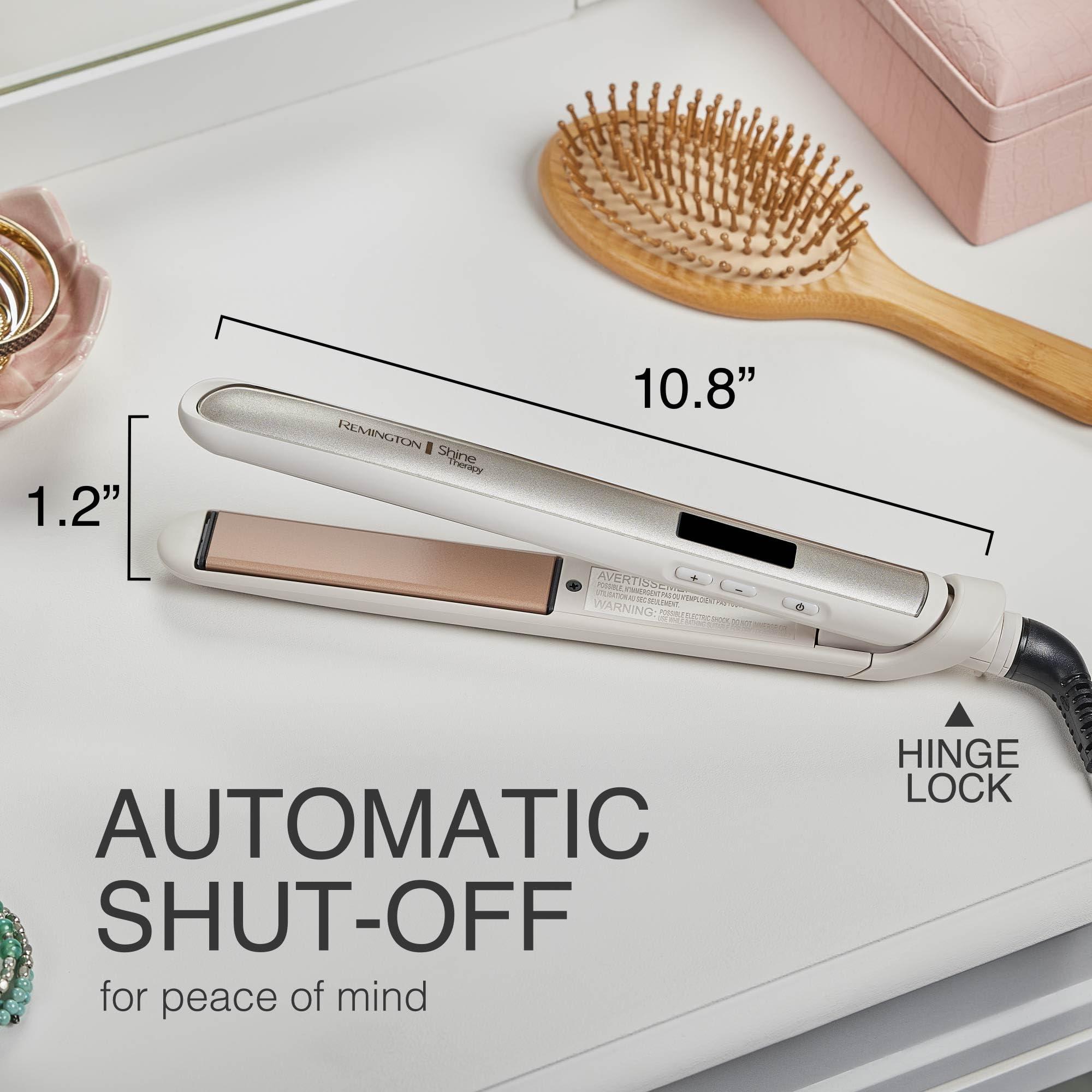 Remington Shine Therapy 1 inch Hair Straightener Iron, Flat Iron Infused with Argan Oil & Keratin, Professional Ceramic Flat Iron for Less Frizz, Shines and Smooth, Styling Tools - Image 4