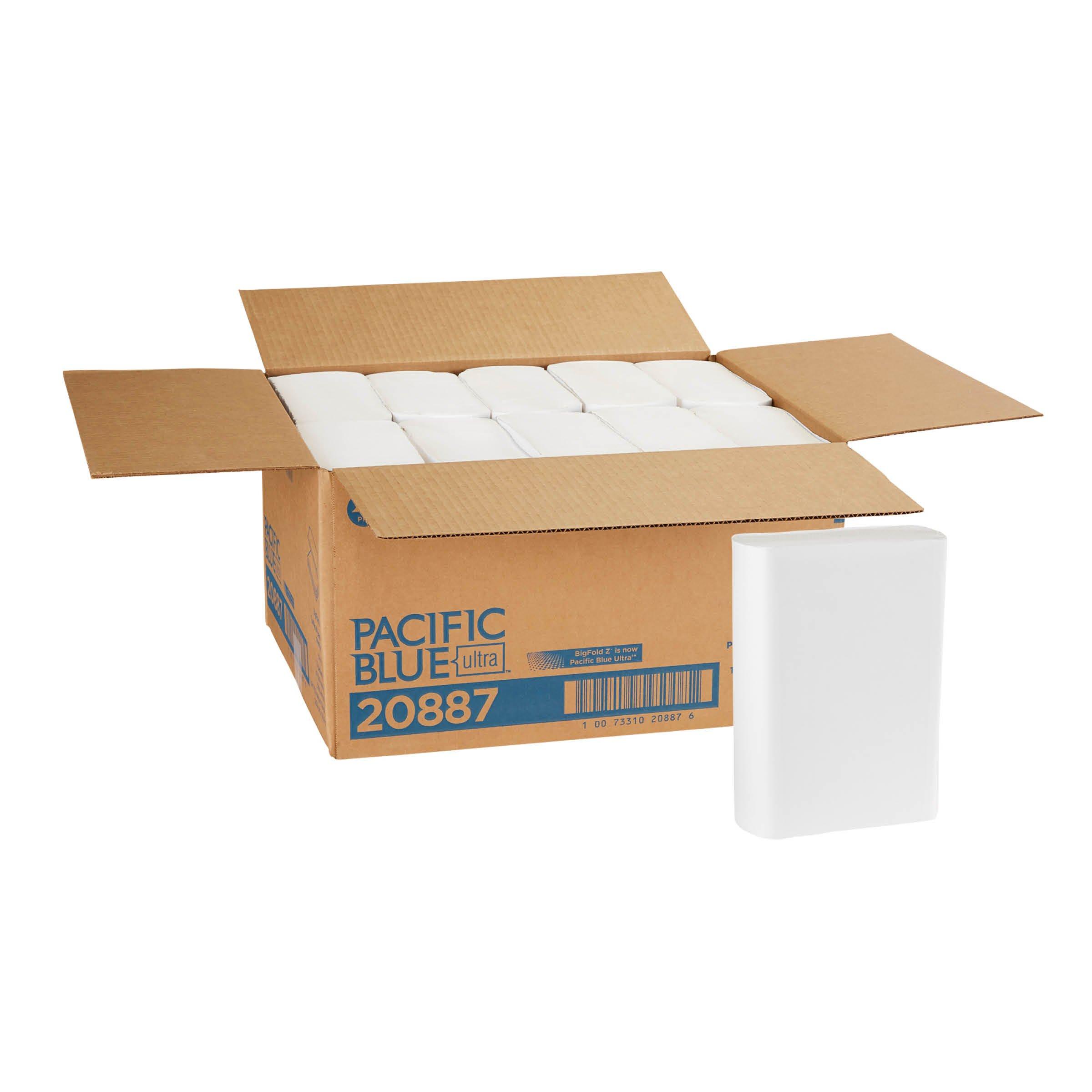Pacific Blue Ultra Big Z-Fold Paper Towels by GP PRO (Georgia-Pacific), White, 20887, 220 Paper Towels Per Pack, 10 Packs Per Case (2200 Total), 10.20'' x 10.80
