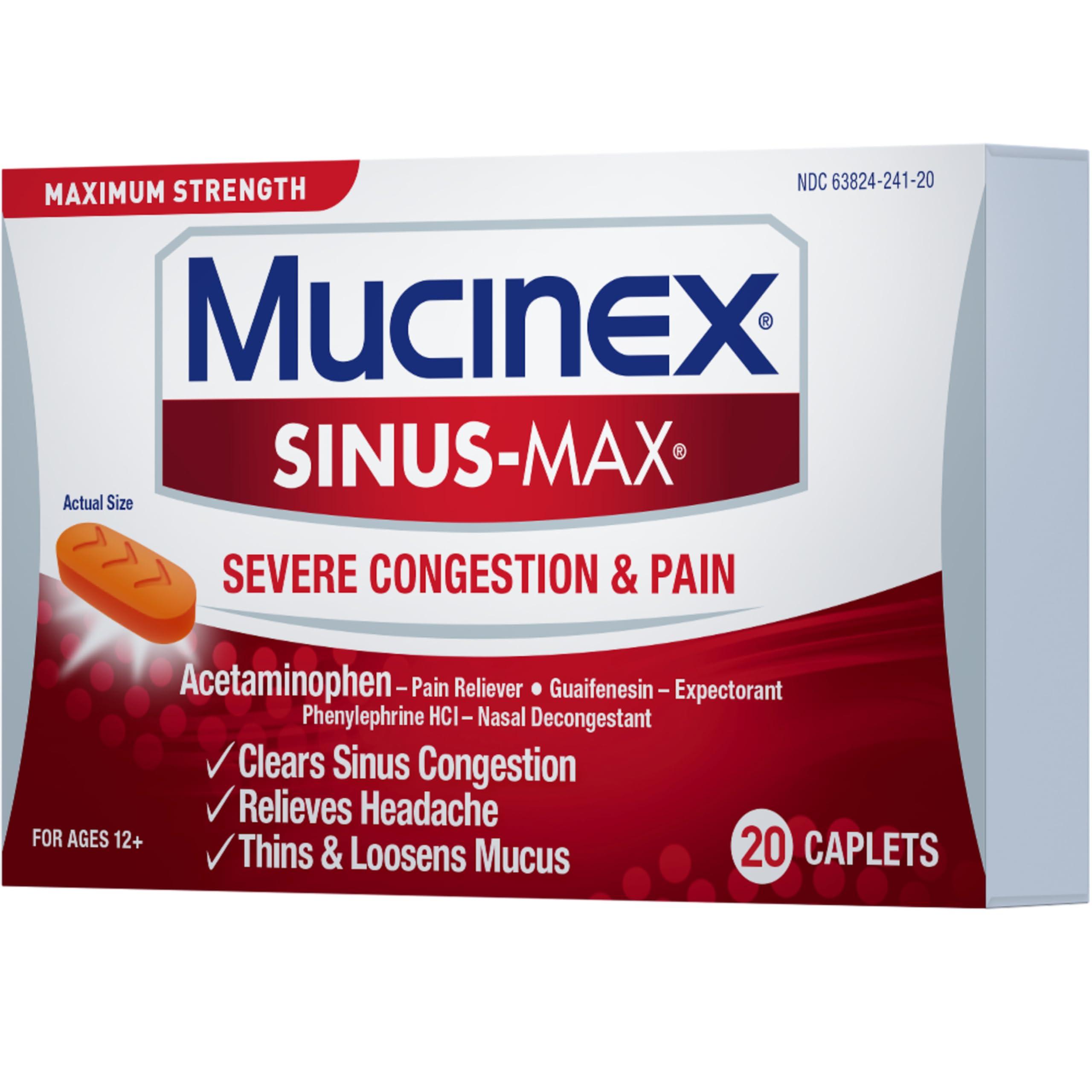 Mucinex Sinus-Max Severe Congestion Relief Caplets, 20 Count - Image 15