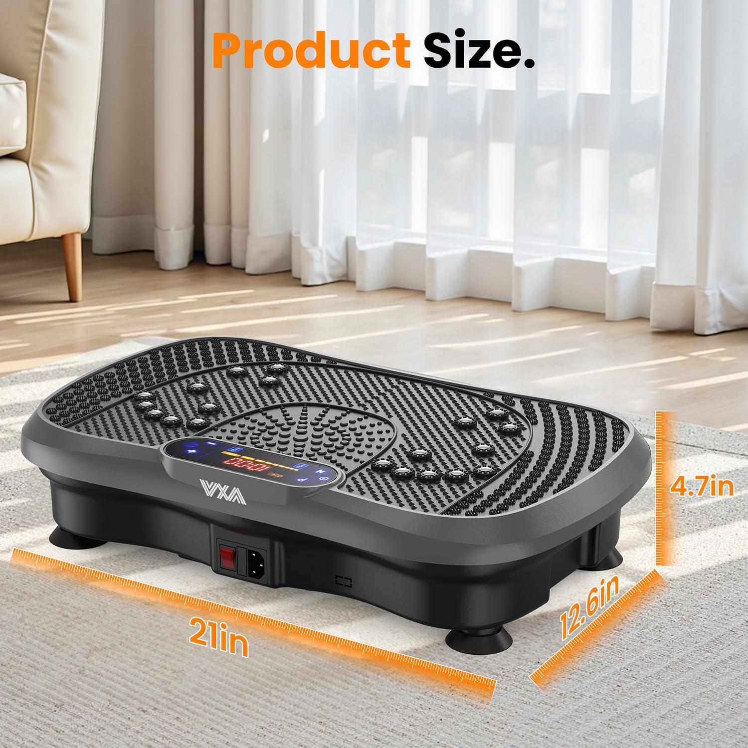 AXV Vibration Plate Fitness Platform Exercise Machine Vibrating Lymphatic Drainage Shaking Full Body Shaker Workout Vibrate Stand Shake Board Sport Gym for Weight Loss Fat Burner for Women Men - Image 9