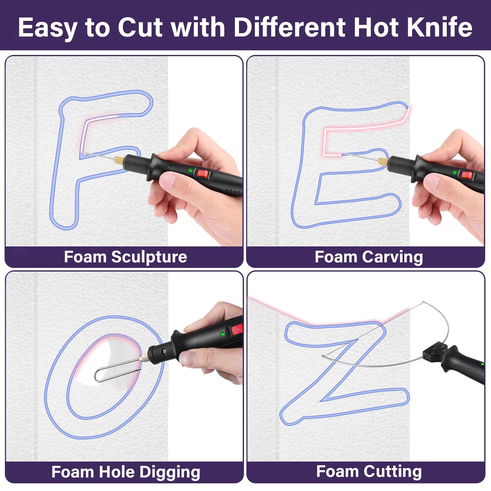 4 in 1 Foam Cutter Set, GOCHANGE Electric Cutting Machine Pen Tools Kit, 100-240V / 18W Styrofoam Cutting Pen With Electronic Voltage Transformer Adaptor - Image 6