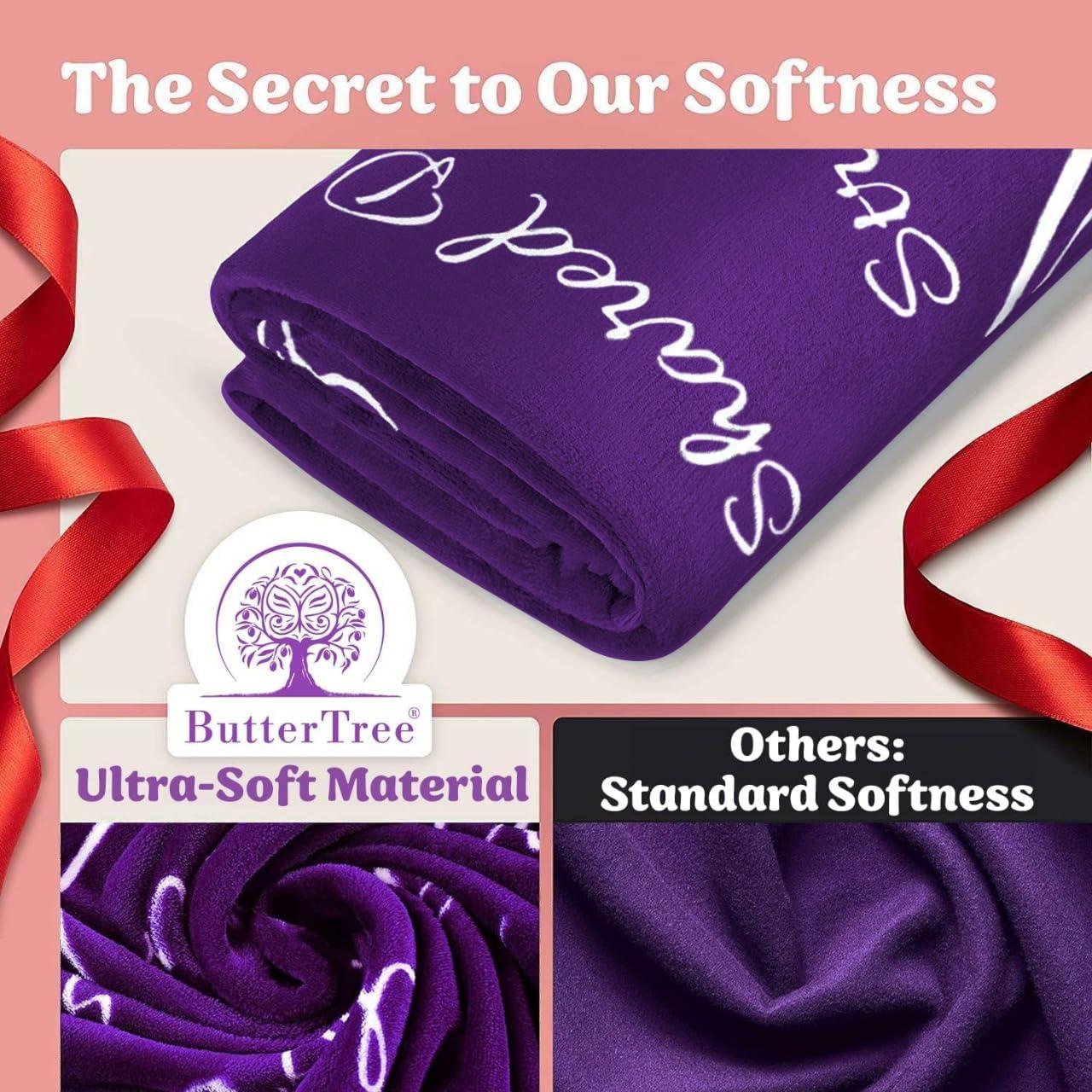 Gifts for Sister from Sister Birthday Gifts, Cozy Throw Blanket, Thoughtful Presents for Women, Soft Blanket for Her, Unique Gift Ideas, for Her (Purple) - Image 5