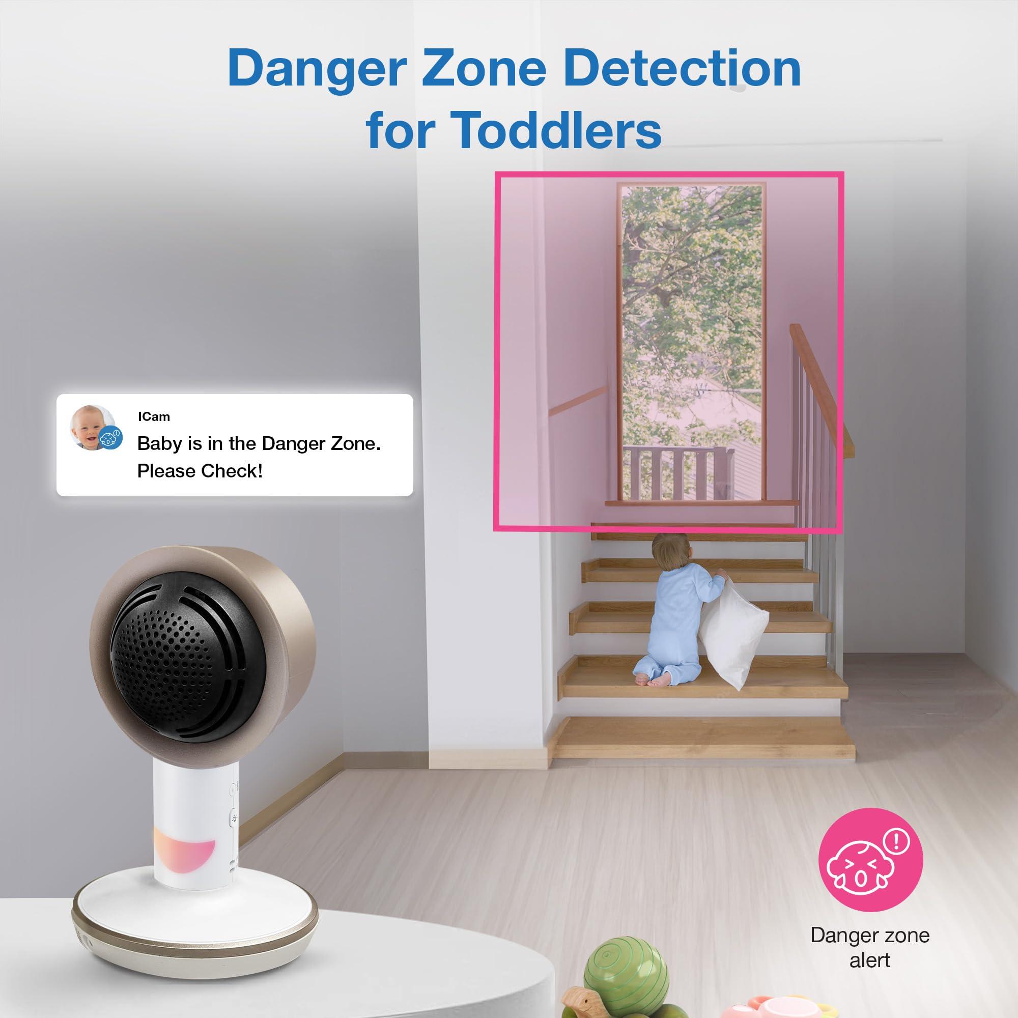 VTech V-Care VC2105 1080p FHD Over-The Crib Mount Smart Baby Monitor 5” 720p LCD Screen,Table Stand,Remote Access,Versatile Placement,Intelligence Detection, Sleep Analysis,18hrs Recording,with WiFi - Image 6
