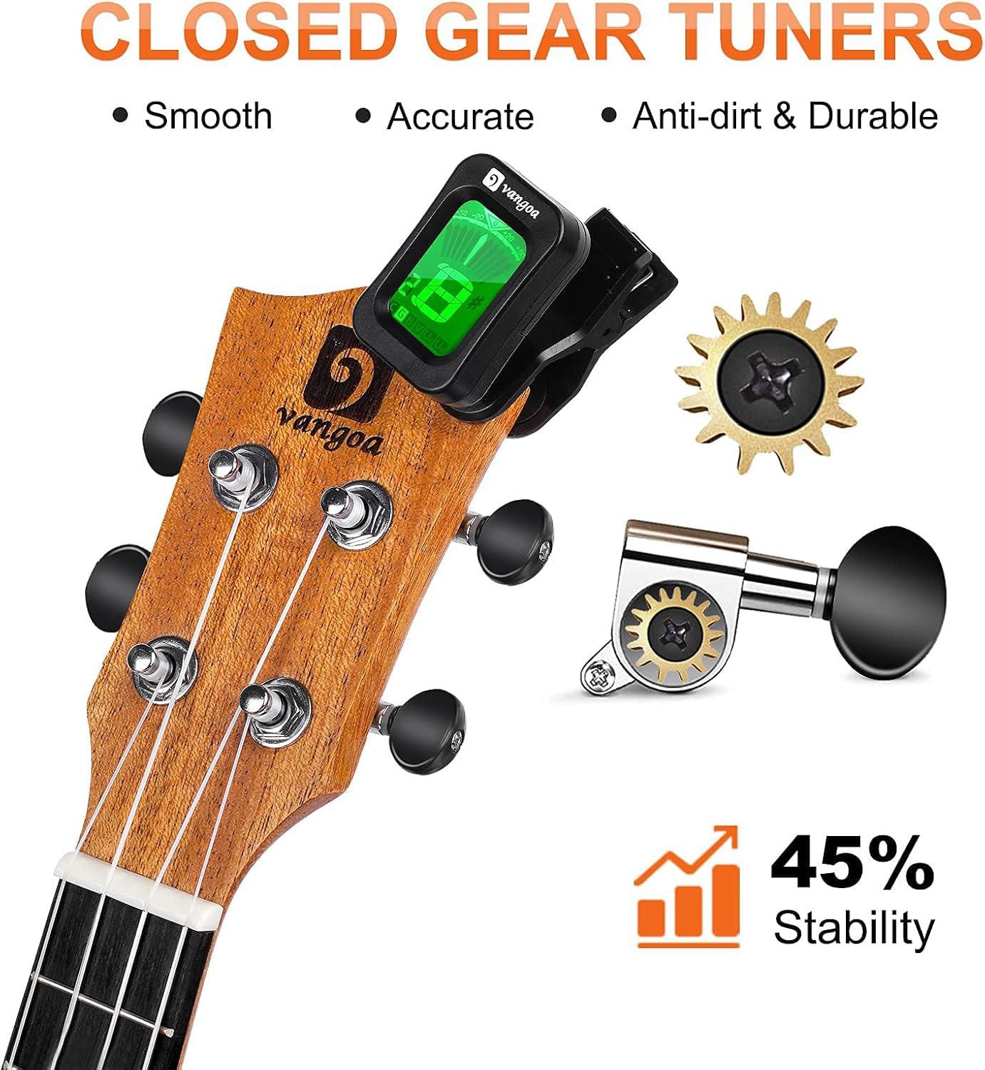 Vangoa Tenor Ukulele Professional 26 Inch Ukelele Mahogany Starter Bundle for Beginners Adults Students with Gig Bag, Strap and Fast Learn Book - Image 5