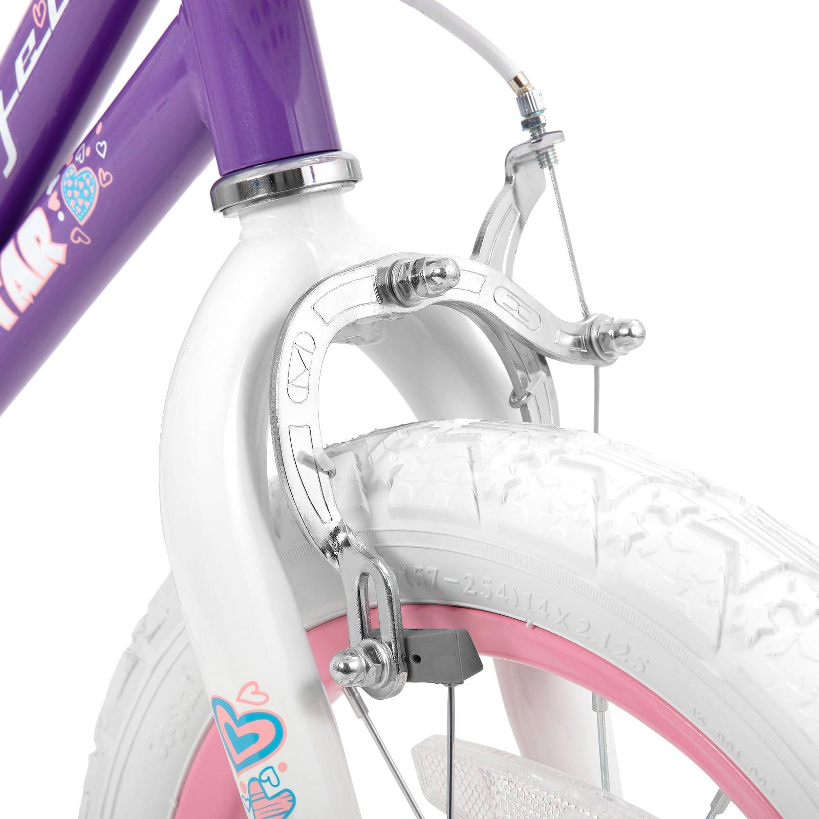 JOYSTAR Angel Girls Bike for Toddlers and Kids Ages 2-13 Years Old, 12 14 16 18 20 Inch Kids Bike with Training Wheels & Basket, 20 24 Inch Girls Bicycle with Handbrake & Kickstand - Image 5