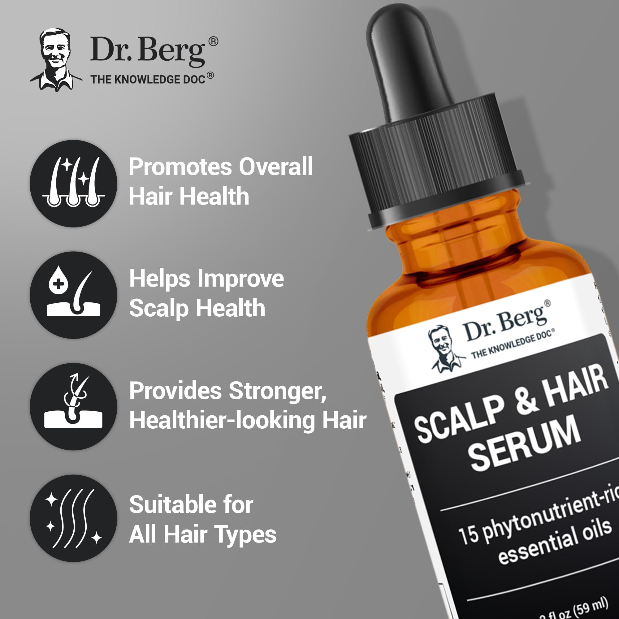 Dr. Berg Scalp & Hair Serum (Improved Formula) with Vitamin D3 & E - Clinically Tested, Paraben- and Sulfate-Free Hair Oil for Women & Men - Includes Rosemary Oil, Castor Oil & Jojoba Oil - 2 Fl oz - Image 3
