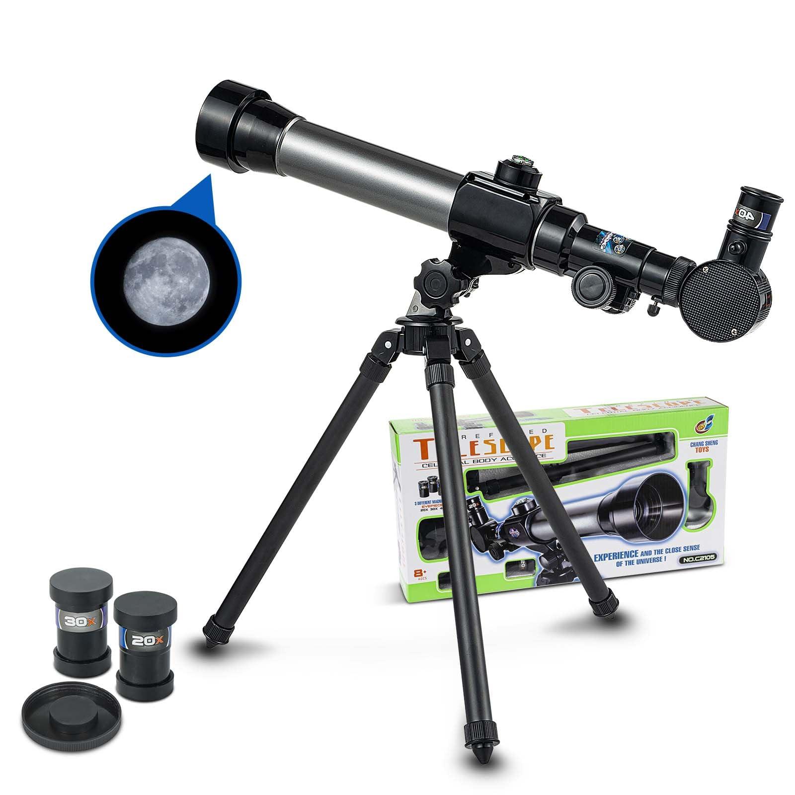 Astronomical Telescope, Professional 20X 30X 40X Astronomical Landscape Telescope with Tripod, Portable for Beginners