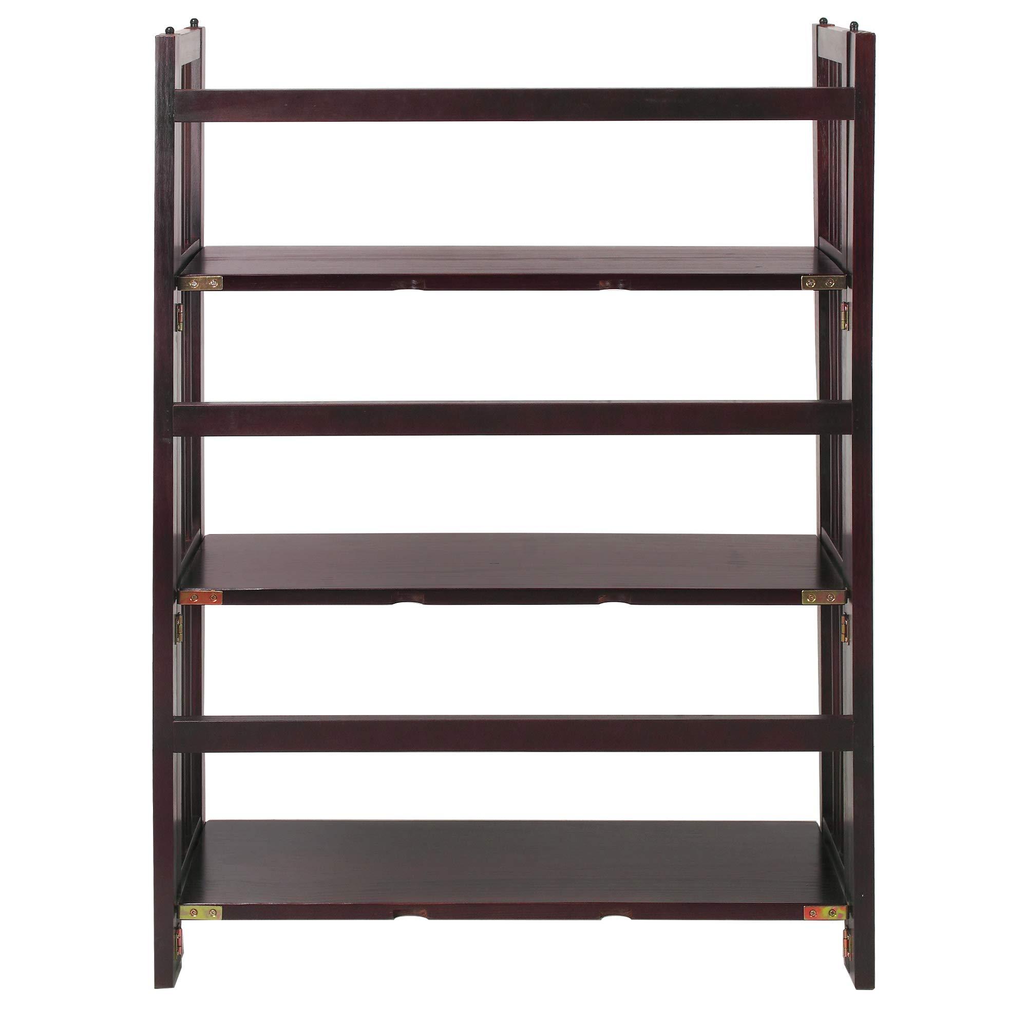Casual Home 3 Shelf Folding Stackable Bookcase, 27.5" Wide, Espresso - Image 8