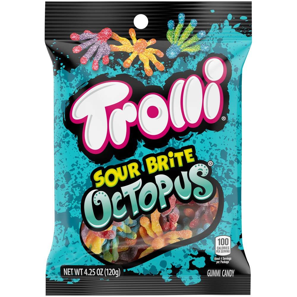 Trolli Sour Brite Octopus Gummy Worms, 4.25 Ounce - Image 1