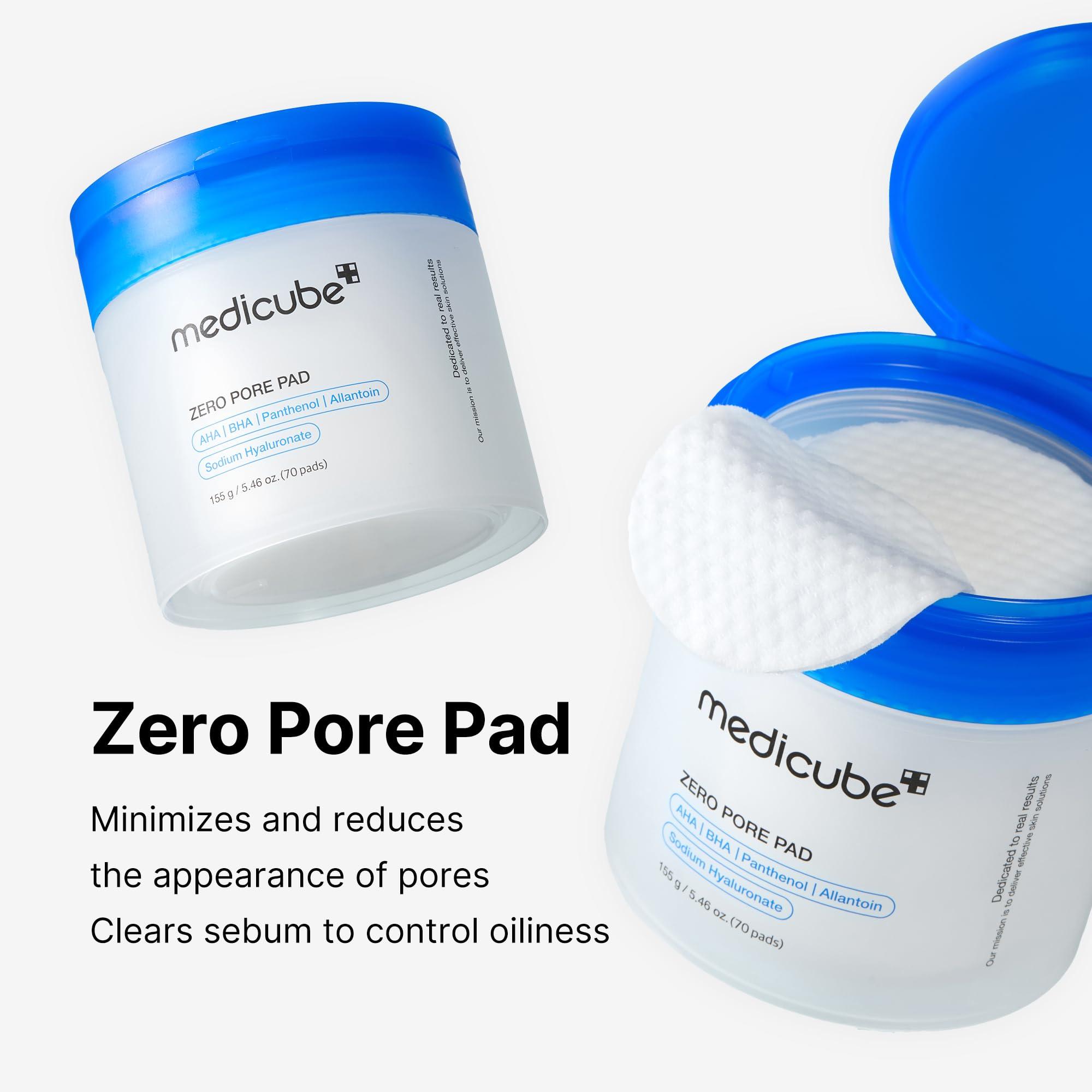 Medicube Zero Pore Pads 2.0, Dual-Textured Facial Toner Pads for Exfoliation and Pore Care with 4.5% AHA Lactic Acid & 0.45% BHA Salicylic Acid, Ideal for All Skin Types, Korean Skin Care (70 units) - Image 3