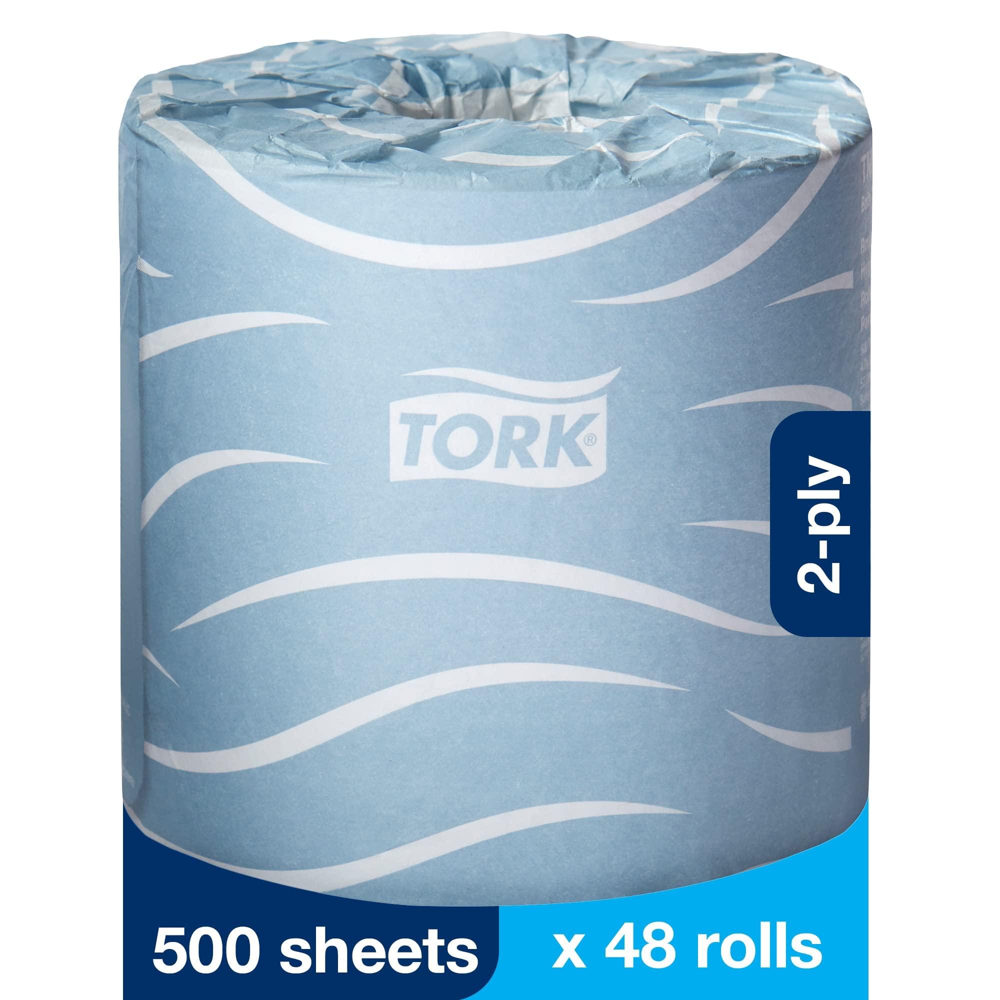 Tork Bath Tissue Roll Advanced 2-ply For everyday use at home Biodegradable 4x3.75", 500 sheets/roll, 48 rolls/case - Image 2