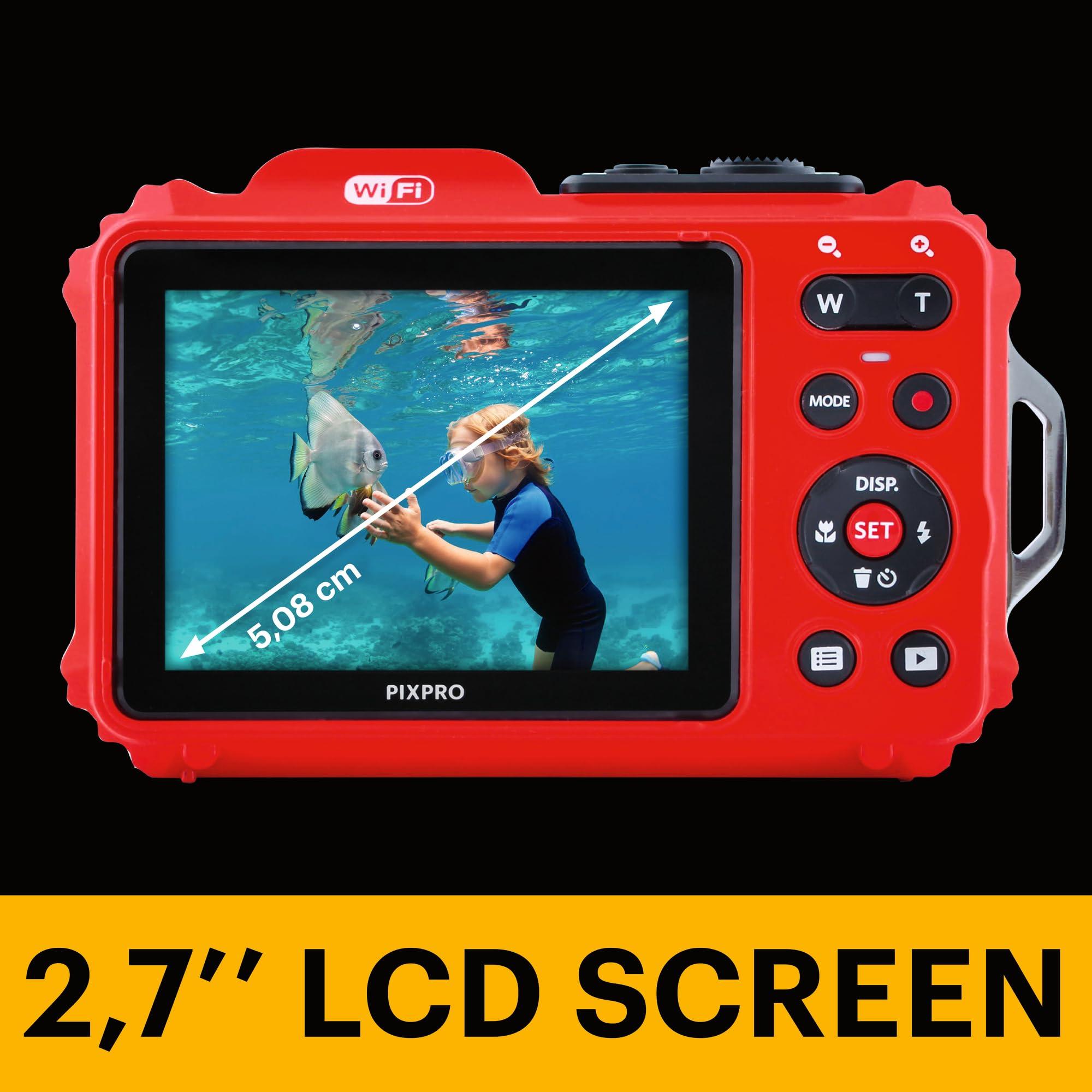 KODAK PIXPRO WPZ2 Rugged Waterproof Digital Camera 16MP 4X Optical Zoom 2.7" LCD Full HD Video, Red - Image 5