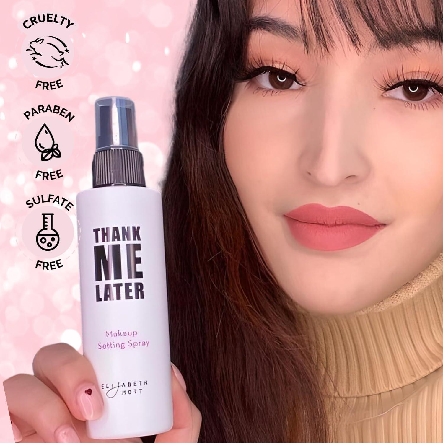 Elizabeth Mott Thank Me Later 3-in-1 Dewy Makeup Setting Spray - Hydrating & Long-Lasting Fine Mist with Niacinamide for Radiant, Glowy Skin - Lightweight, Oil-Free & Cruelty-Free Formula, 95 mL - Image 3