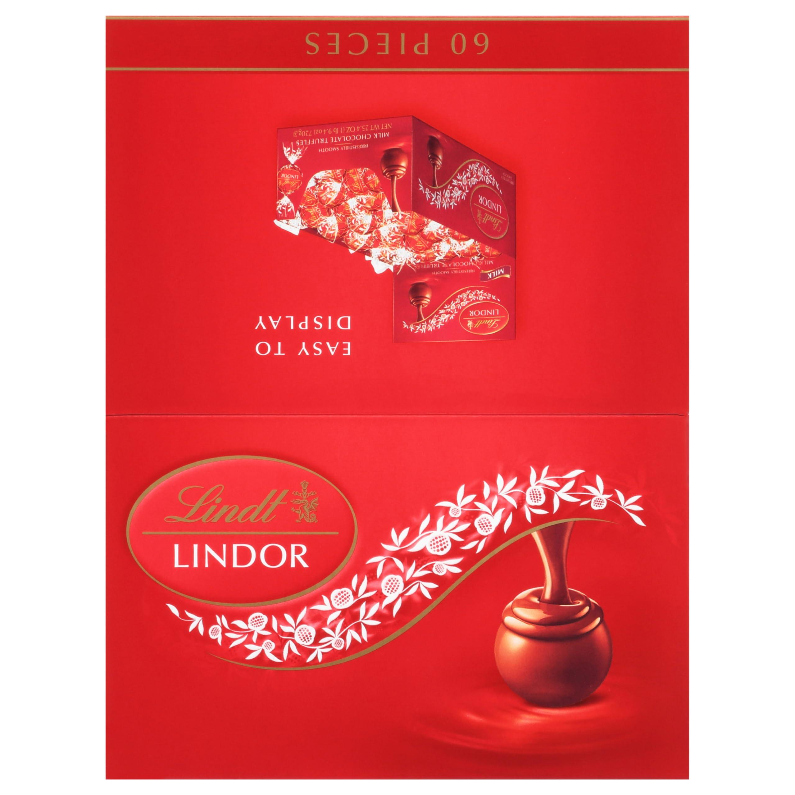 Lindt LINDOR Milk Chocolate Candy Truffles, Milk Chocolate with Smooth, Melting Truffle Center, 25.4 oz., 60 Count - Image 9