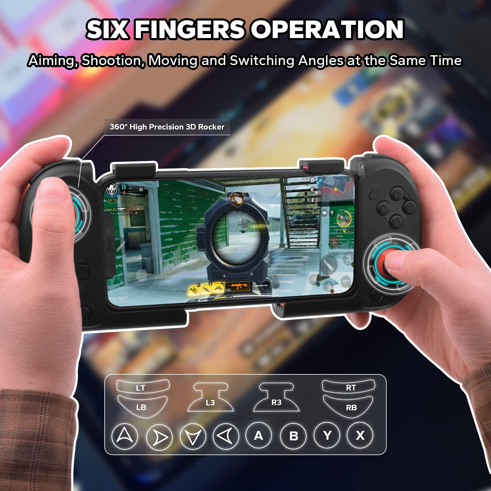 Koiiko Mobile Gaming Controller for iPhone iOS Android PC Wireless Gamepad Joystick for iPhone 15/14/13/12/X, iPad, MacBook, Samsung Galaxy S23/S22/S21/S20, TCL, Magnetic Storage, Pocket Size, Call of Duty - Direct Play - Image 3