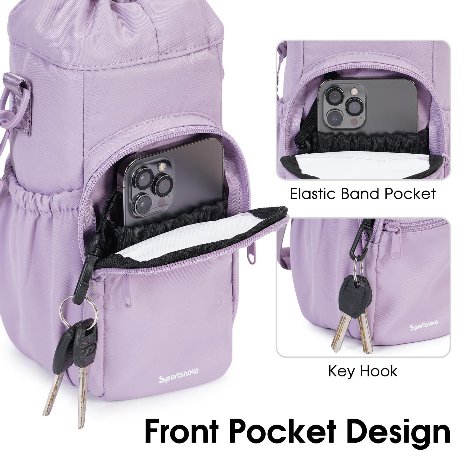 sportsnew Water Bottle Holder with Strap 32oz 40oz Insulated Water Bottle Carrier Sling Bag with Phone Pocket Crossbody - Image 5