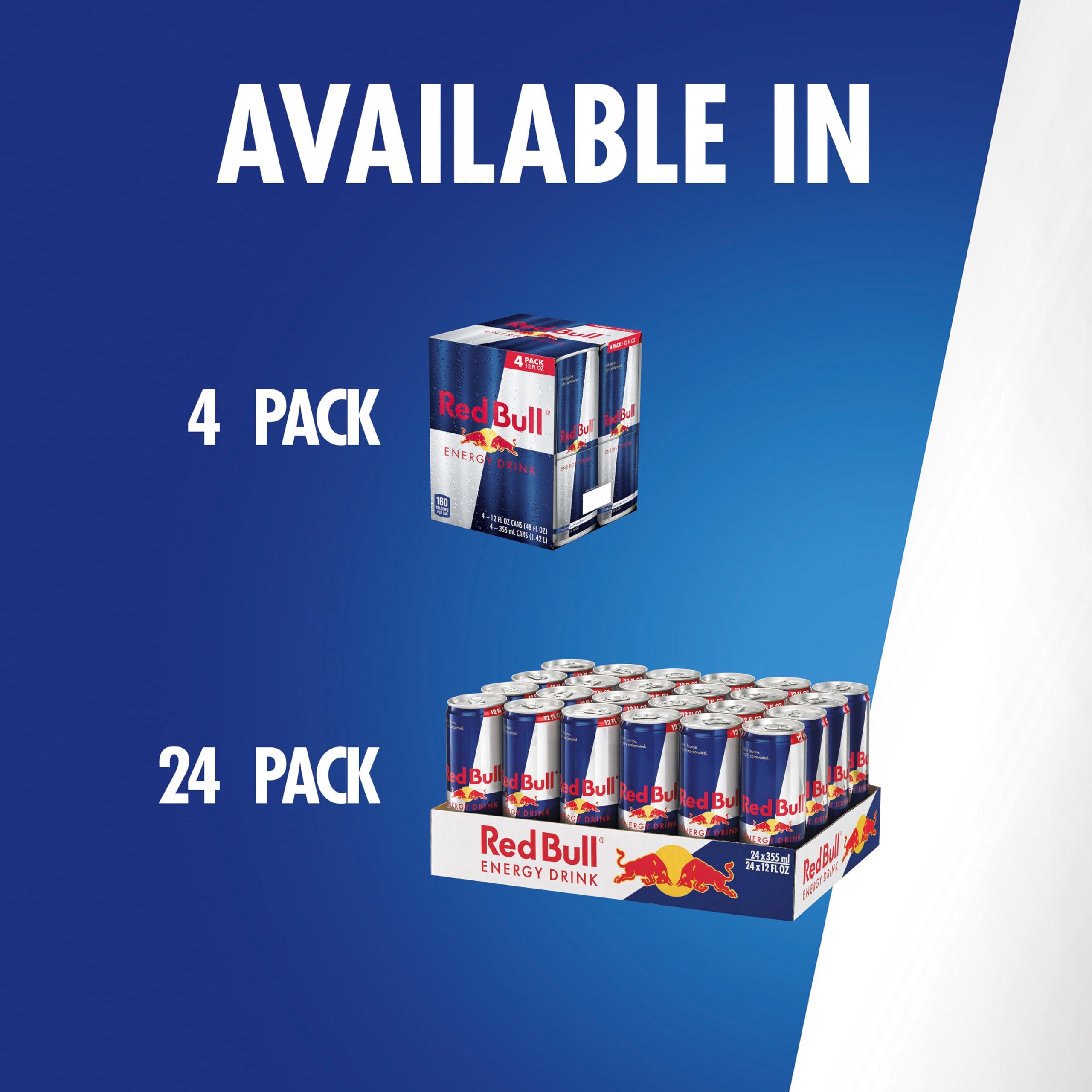 Red Bull Energy Drink with 114mg Caffeine plus Taurine & B Vitamins, 12 Fl Oz, Pack of 24 Cans - Image 8