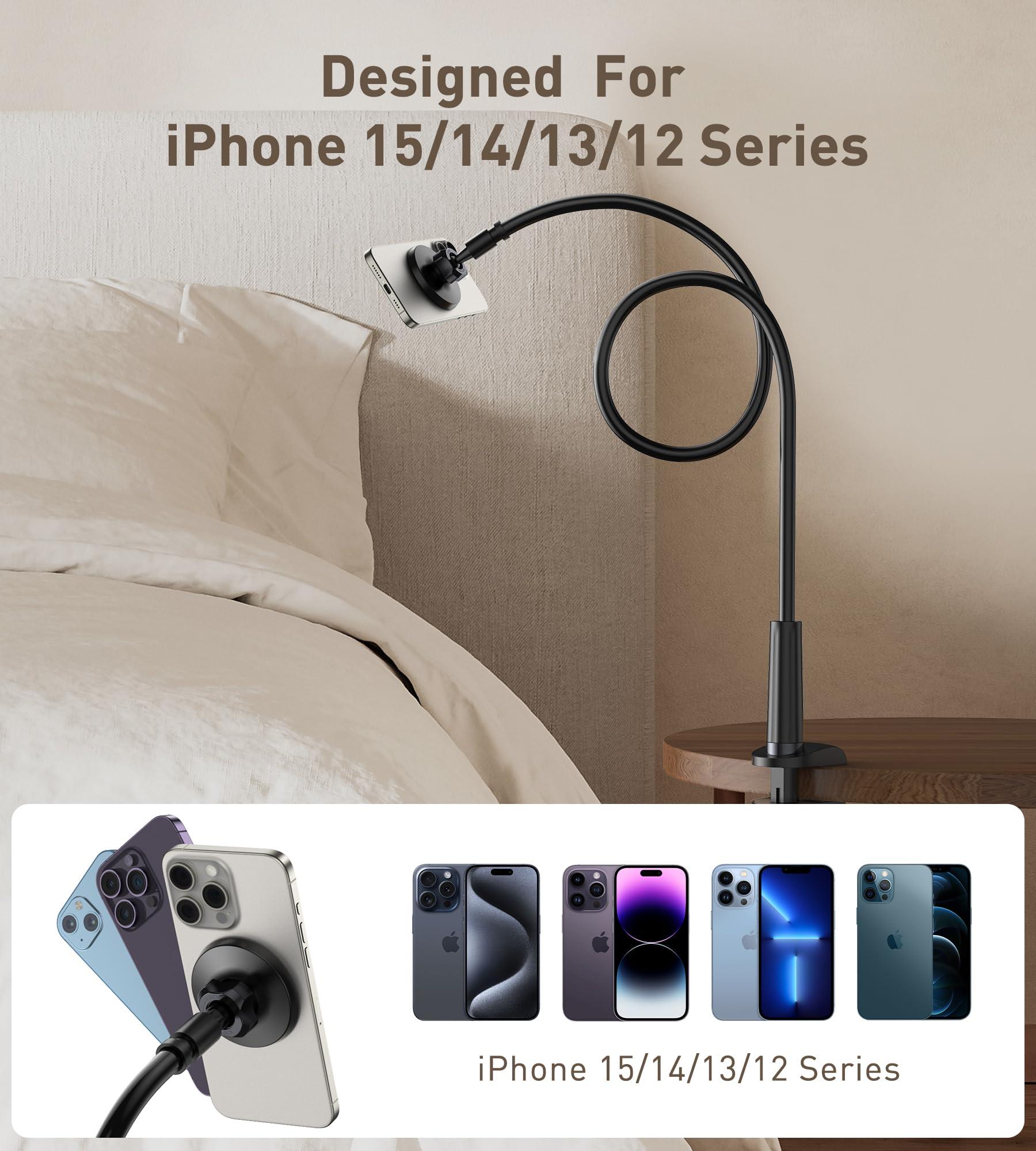 DiTouch Magnetic Gooseneck Phone Holder Mount for iPhone 16/15/14/13/12 - Magnetic Stand Tabletop Clamp 360°Rotation Adjustable for Office/Home Compatible with iPhone 16 15 14 13 12 Mini Plus Pro Max - Image 7