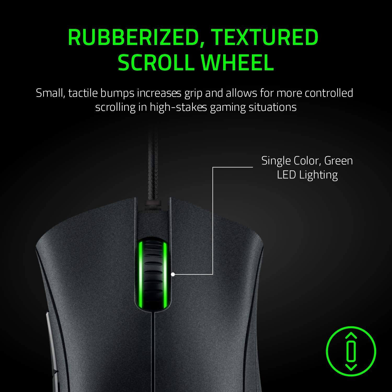 Razer DeathAdder Essential Gaming Mouse: 6400 DPI Optical Sensor - 5 Programmable Buttons - Mechanical Switches - Rubber Side Grips - Classic Black - Image 5