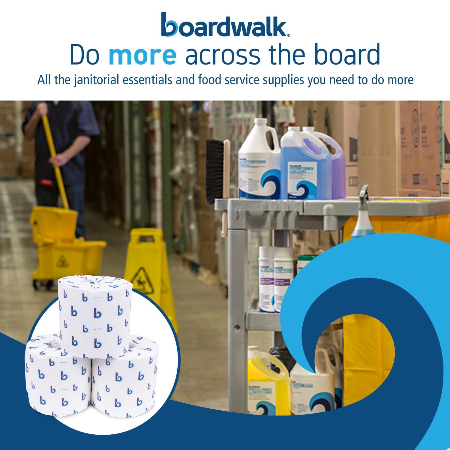 Boardwalk 2-Ply Bulk Toilet Paper Rolls for Professional and Commercial Use | 125 Feet Septic Safe Single Roll Toilet Paper Rolls | 500 White 4.5" x 3" Sheets per Roll | 96 Count per Box - Image 7
