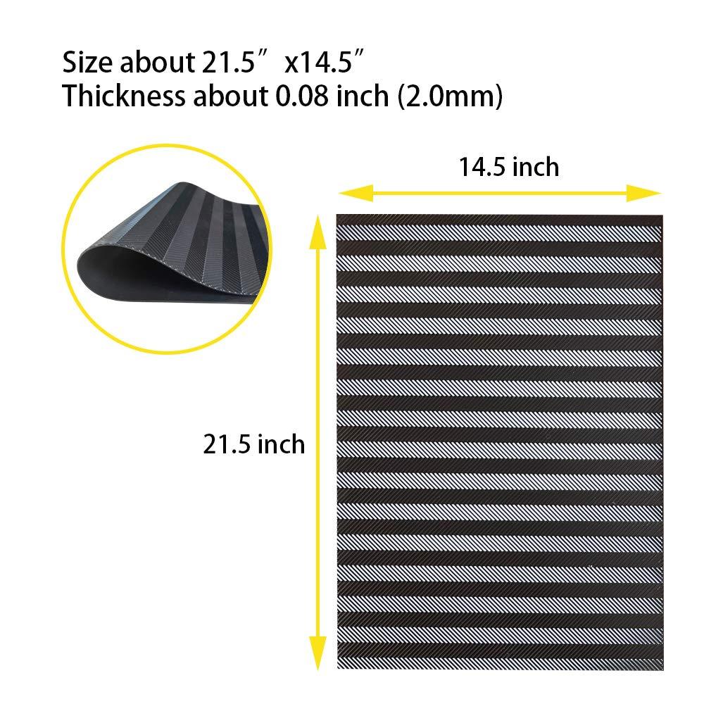 Unikstep, Rubber Sheet, 21.5"x14.5", Thick 0.08", for Shoe Sole Heel Repair, Furniture Pad, Vibration Reduce, DIY Gasket Seal Pad, Floor Anti Slip Cushion (Black Color V Pattern) - Image 3