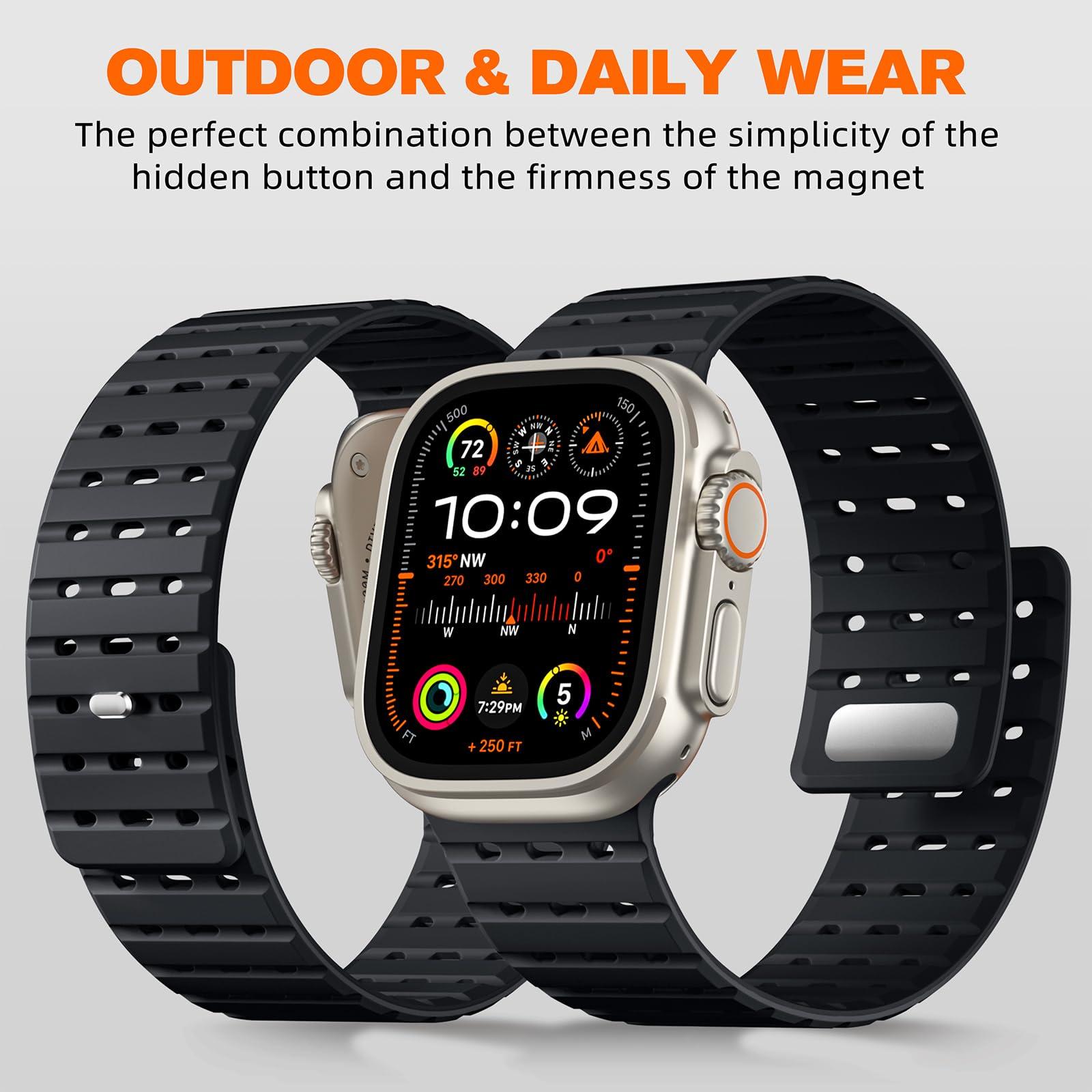 Bandletic Fidlock R-Nylon Magnetic Band + R-Lite Fit Magnetic Band Compatible with Apple Watch Ultra 2/Ultra (49mm, 46mm, 45mm, 44mm, 42mm, 41mm, 40mm) - Image 7