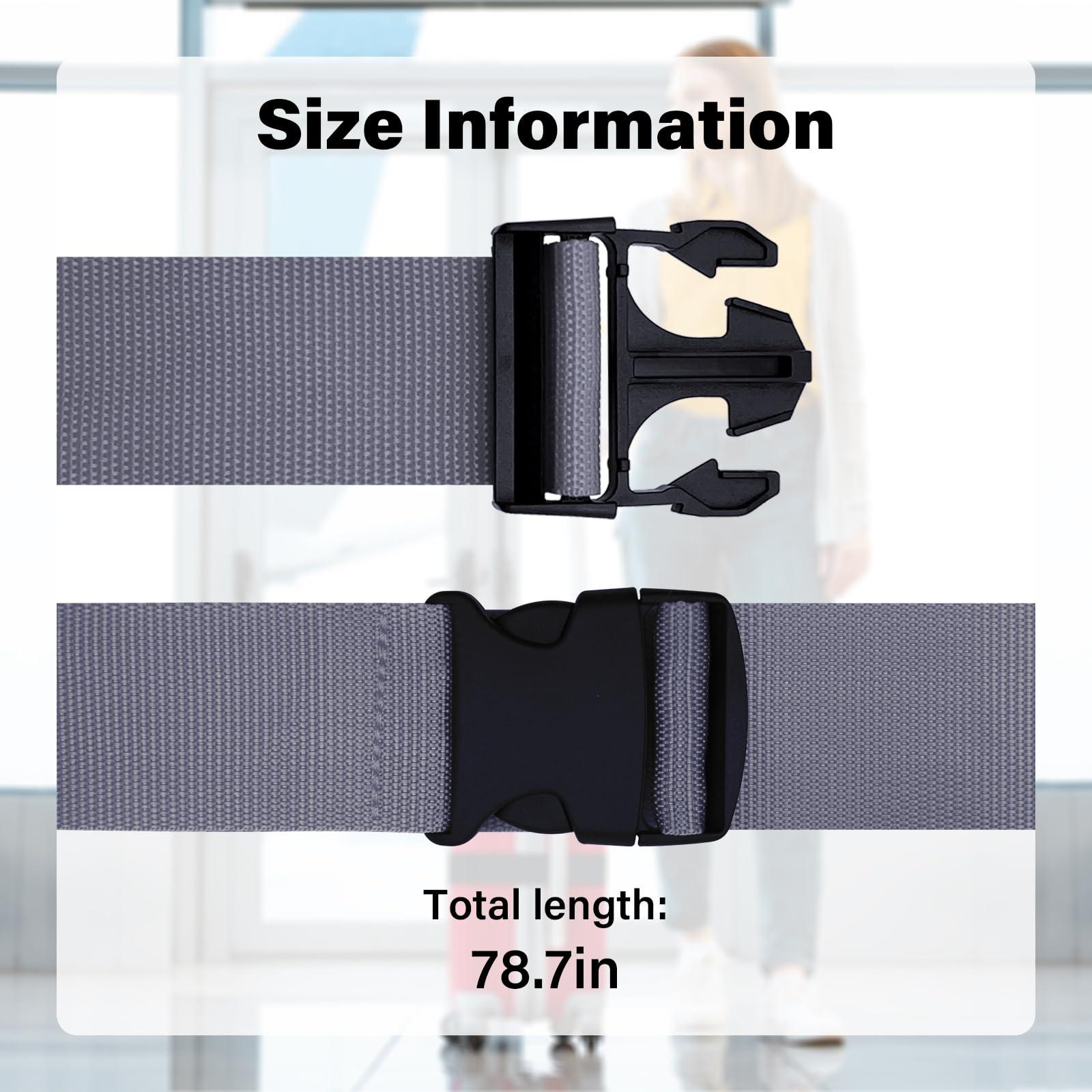 Luggage Straps for Suitcases Travel Belt Suitcase Strap, Heavy Duty with Quick-Release Buckle Suitcase Safe Belt with Name Card, Bright Color Adjustable Luggage Belts, TSA Approved, 4 Pack, Purple - Image 6