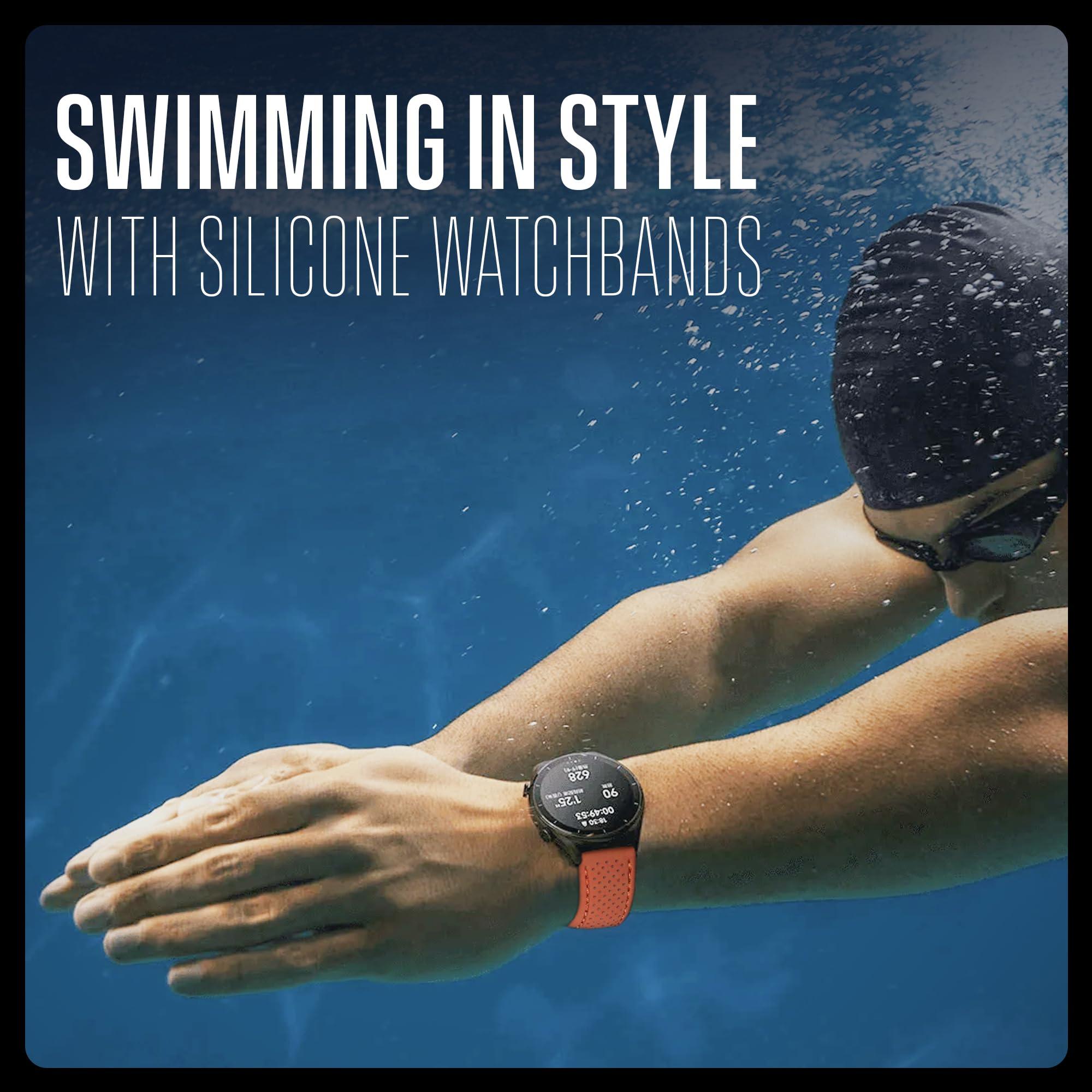 ALPINE Sporty Premium Soft Silicone Adjustable Watch Band - Replacement Rubber Watch Bands for Women & Men - Waterproof Quick Release Watch Straps - Compatible with Regular & Smart Watch Bands - Image 6