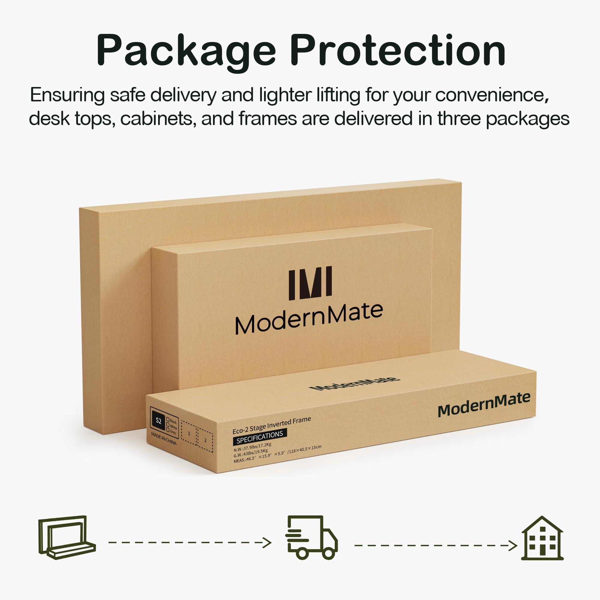 ModernMate 63" Standing Desk with File Cabinet, Privacy Panel, AC/USB, 1.18" Desktop, Executive L Shaped Height Adjustable Electric Stand Up Desk, Home Office Table with 3 Drawers, Light Walnut - Image 6