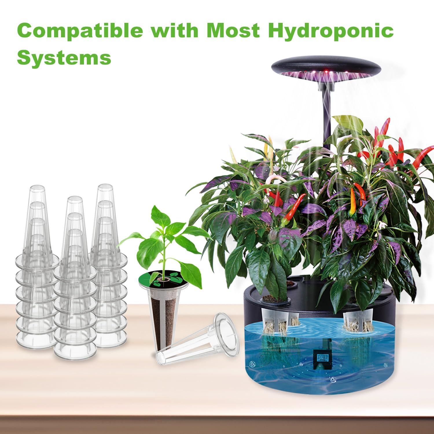 Oliz 50 Pack Hydroponic Grow Baskets with 51PCS Seed Pod Labels Stickers, Replacement Garden DIY Accessories for Most Hydroponic Growing System - Image 6