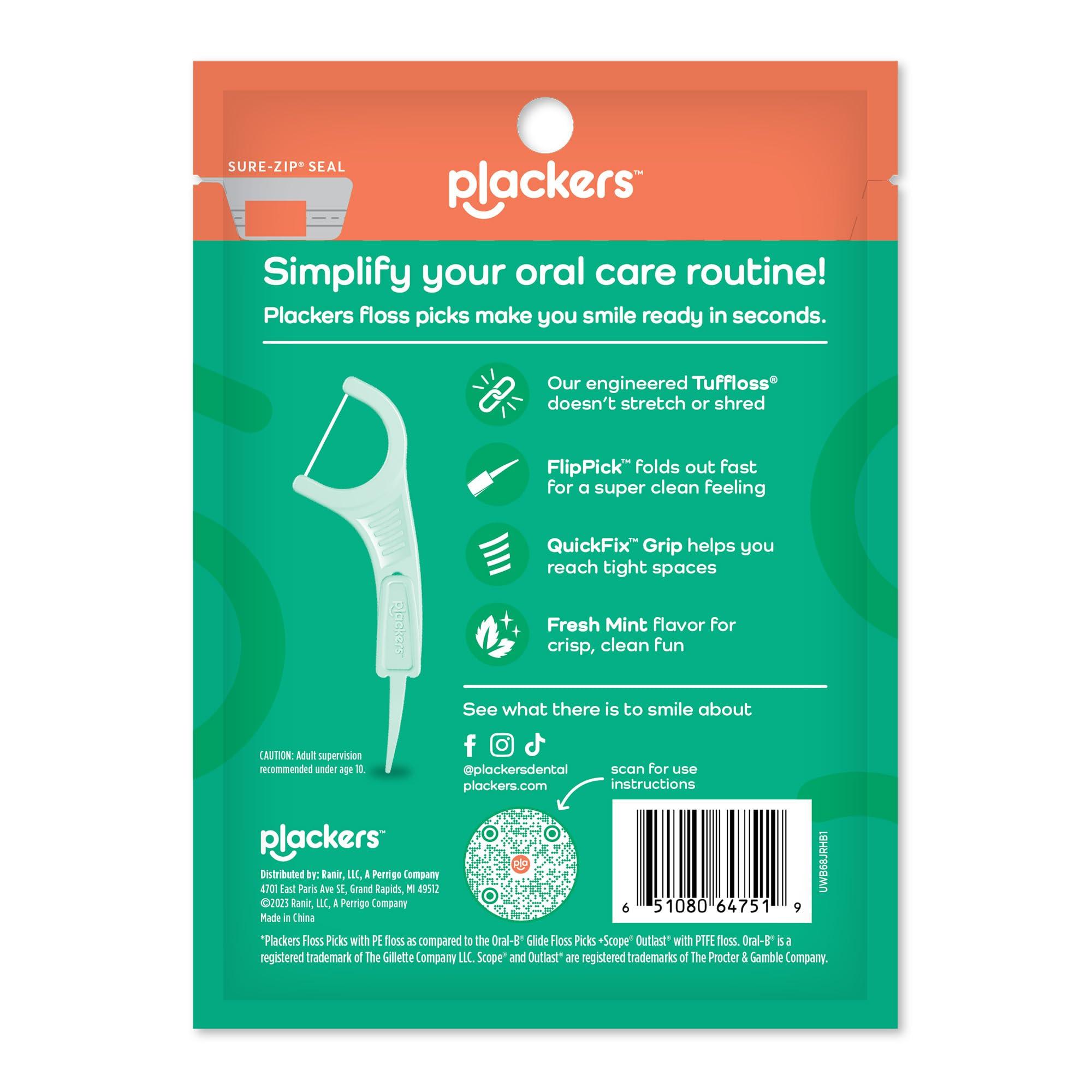Plackers Micro Line Dental Floss Picks, Fold-Out FlipPick, Tuffloss, Mint, 36 Count - Image 8
