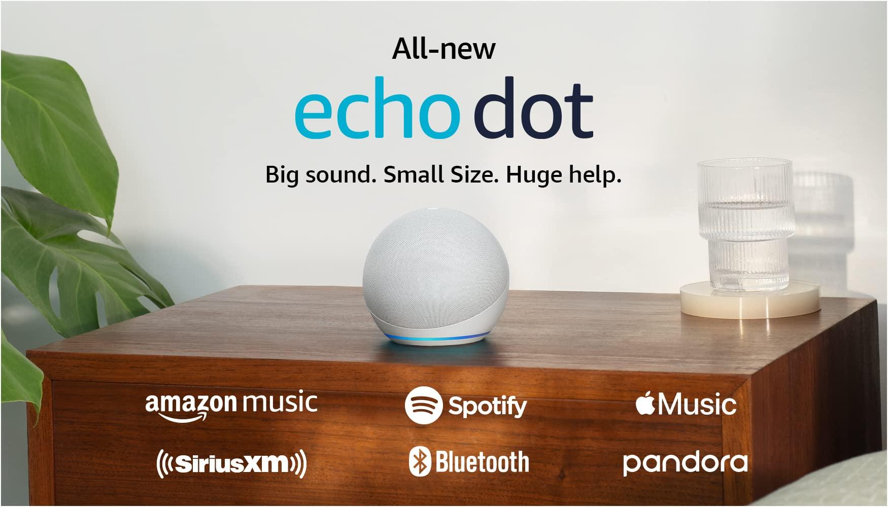 Amazon Echo Dot (newest model), Vibrant sounding Alexa speaker, Great for bedrooms, dining rooms and offices, Glacier White - Image 12