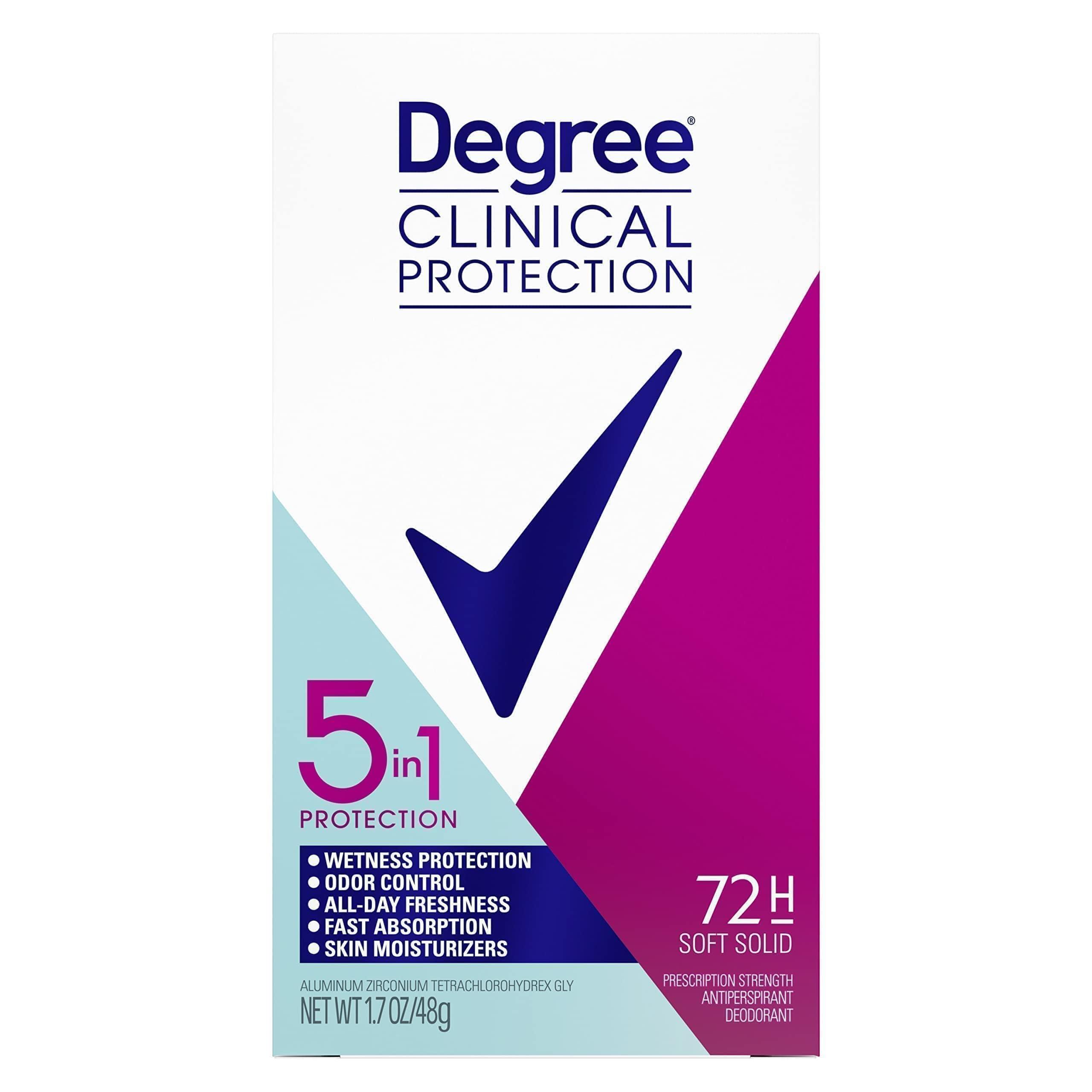 Degree Clinical Protection Antiperspirant Deodorant 72-Hour Sweat & Odor Protection 5-in-1 Antiperspirant for Women 1.7 oz - Image 7