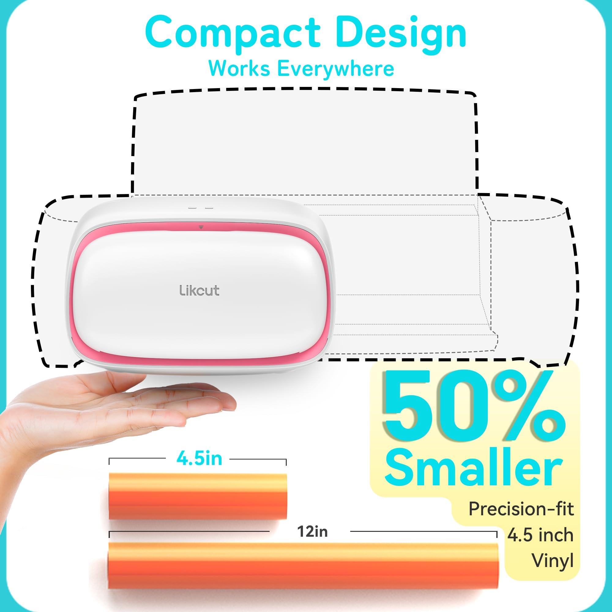 Likcut Vinyl Cutter Machine, Upgrade Cutting Machine Glee S501 for DIY Joy, Portable Smart Cutting Tool for Crafter, Sticker Decal Maker Printing for Family & School Fun Projects and Decorations, Pink - Image 6