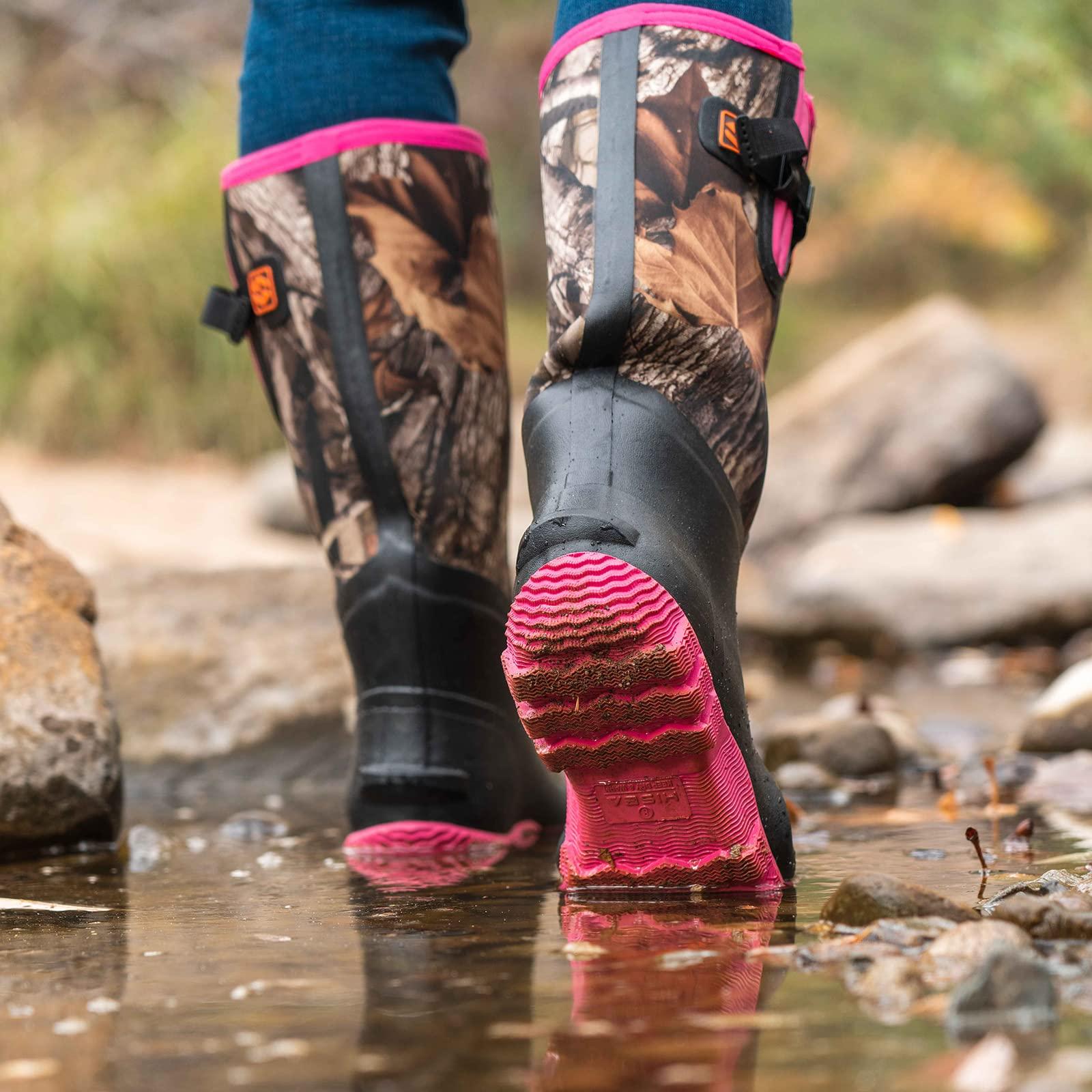 HISEA Women's Mid Calf Rain Boots Waterproof Rubber Boot for Garden Mud Working - Image 5