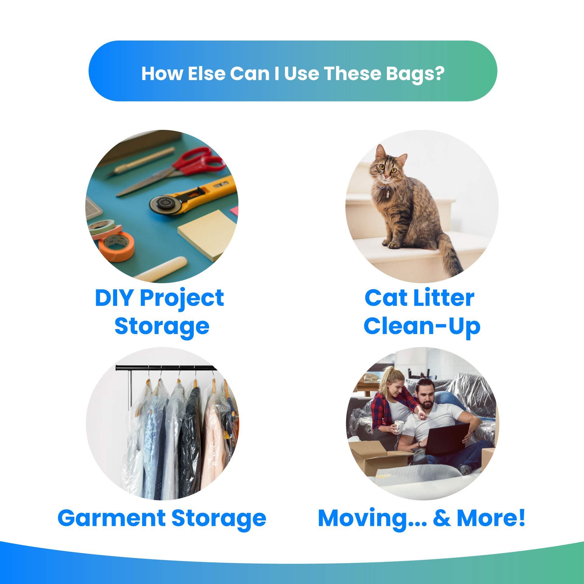 Reli. 6-10 Gallon Trash Bags | 300 Bags | Clear | Bathroom | Strong | Garbage - Image 7
