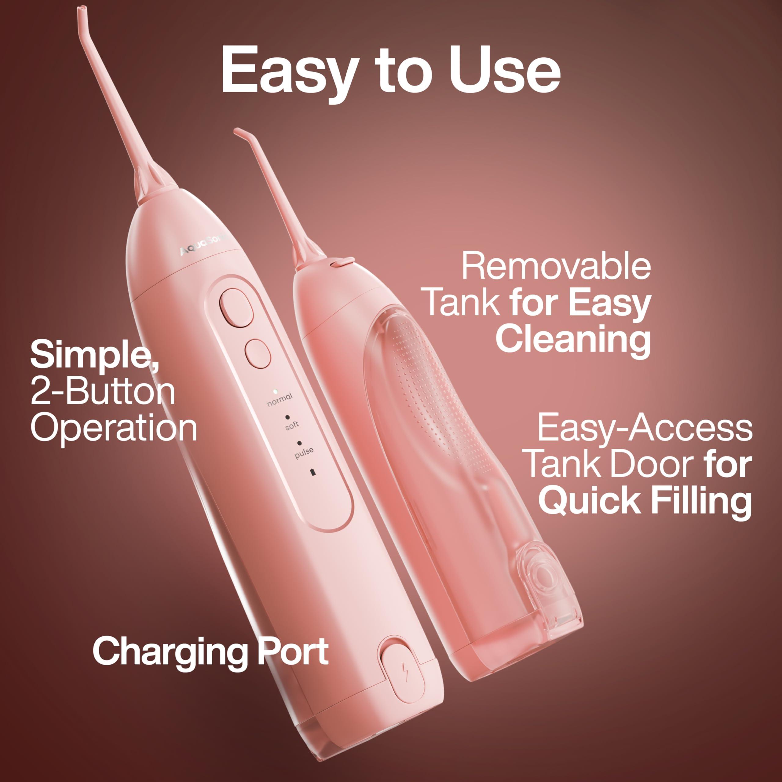 Aquasonic Icon Toothbrush & Water Flosser Bundle (Blush) - Image 7