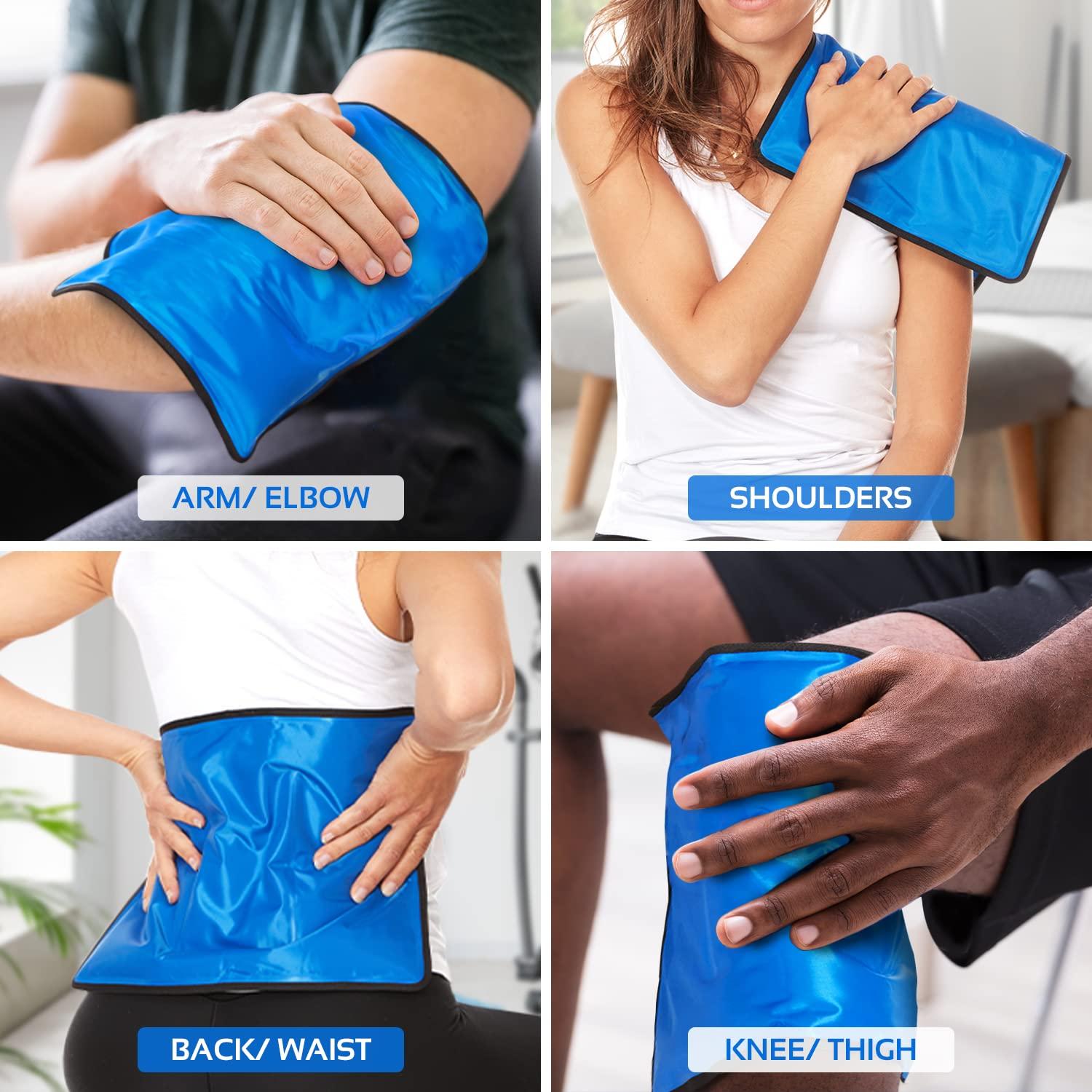 Reusable Ice Packs for Injuries Reusable | 11" x 14.5" - 2 Pack XL | Hot & Cold Pack | Large Ice Pack for Back Pain Relief, Flexible When Frozen | Cold Compress for Back, Knee, and Shoulder Injuries - Image 5