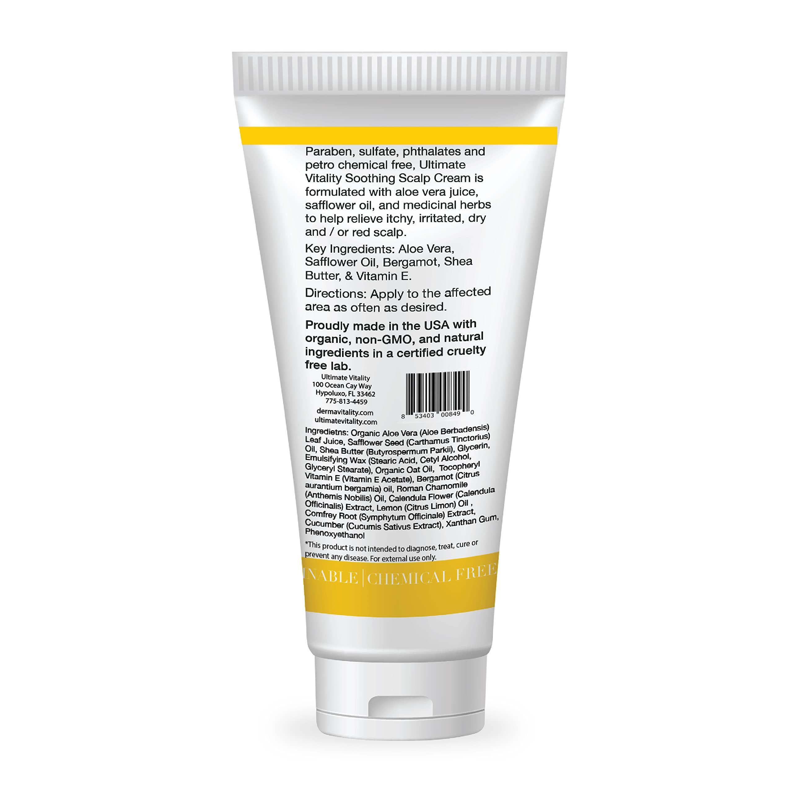 Dermavitality Soothing Moisturizing Scalp Cream Natural Organic Lotion for to moisturize and soothe scalp – 2 Ounces - Image 4