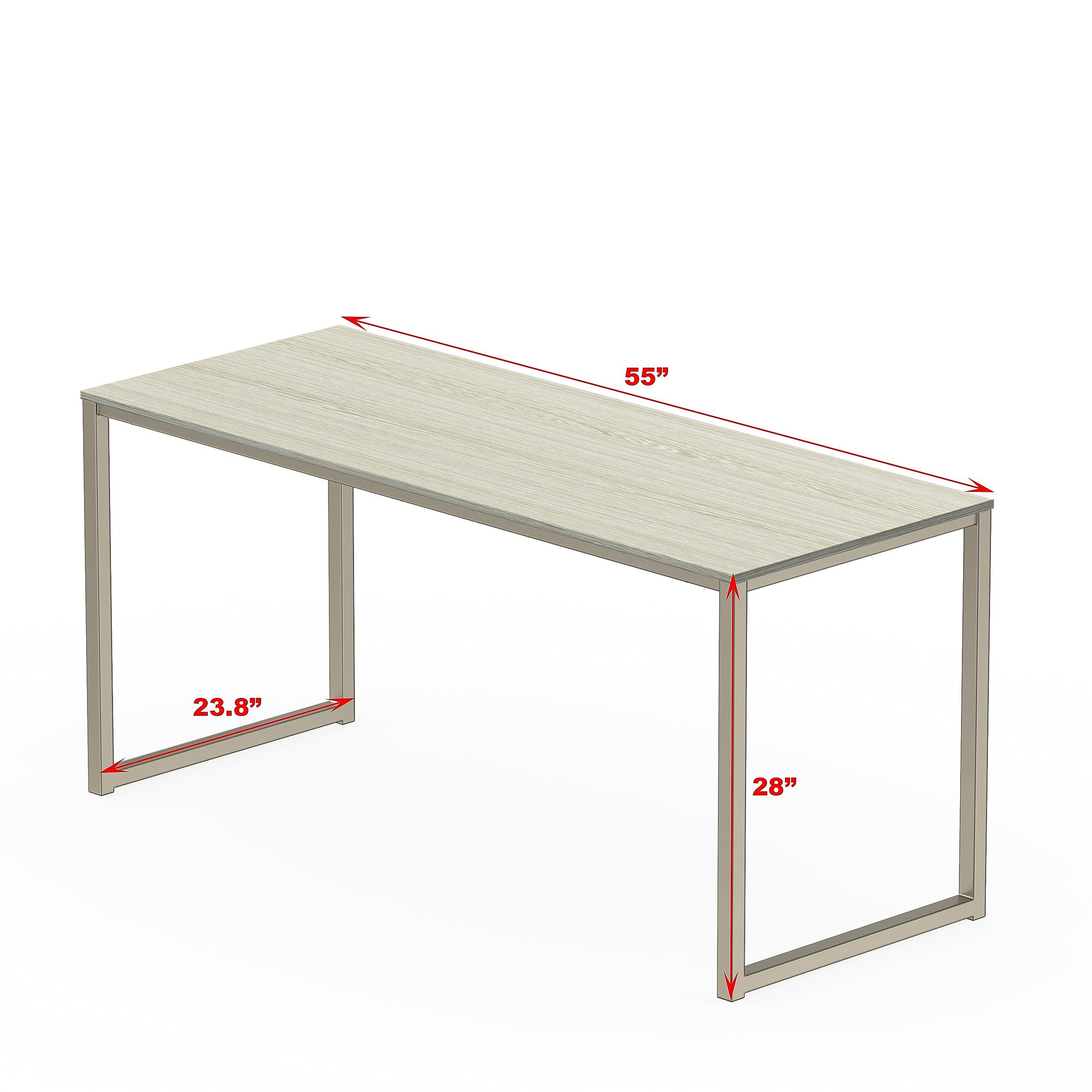 SHW Mission 55-Inch Home Office Computer Desk, Maple - Image 3