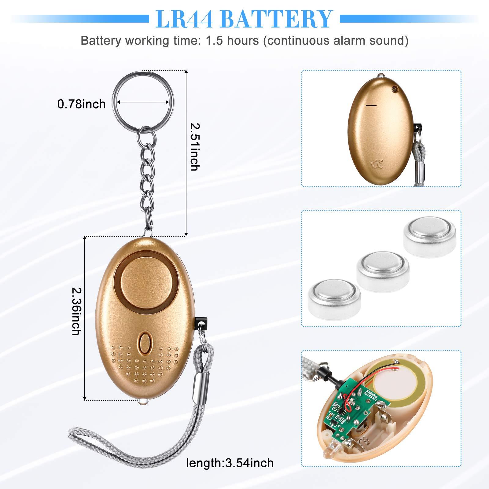 Konohan 12-Piece Personal Alarm Set, Emergency LED Light Keychain Alarms in 6 Colors for Women & Men - Image 7