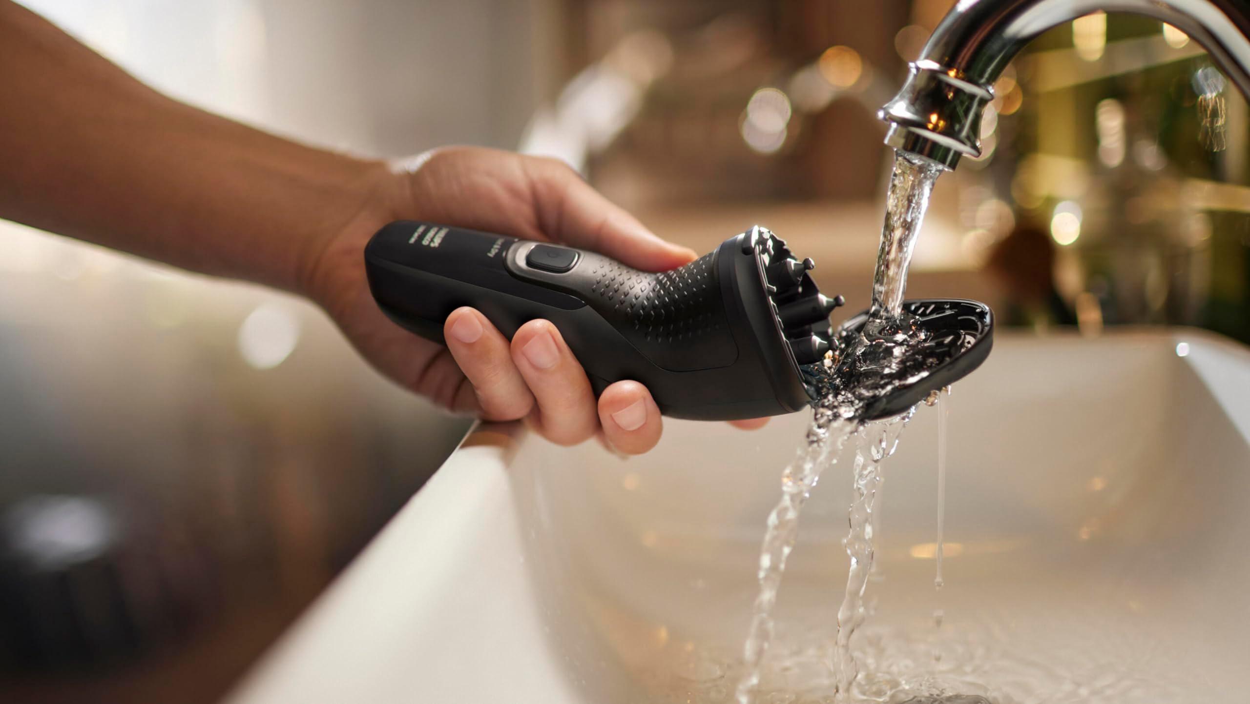 Philips Norelco Shaver 2400 Series, Wet and Dry Electric Shaver, Pop-up Trimmer, P-Cap, Deep Black, Model X3001/90 - Image 9