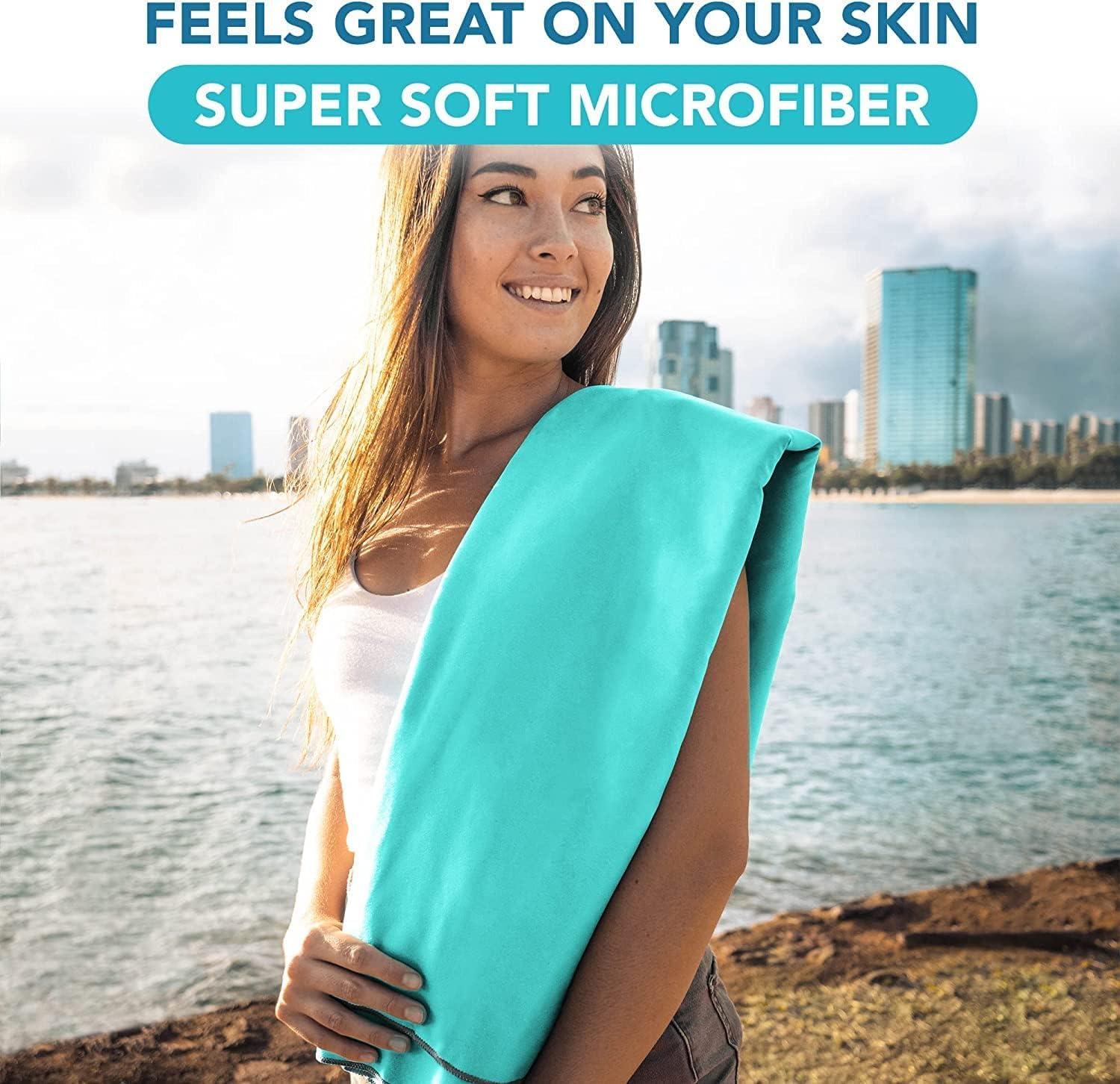 Youphoria Microfiber Travel Towel Fast Drying Lightweight - Quick Dry Towel for Camping, Beach, Backpacking, Hiking & Sport - Image 9